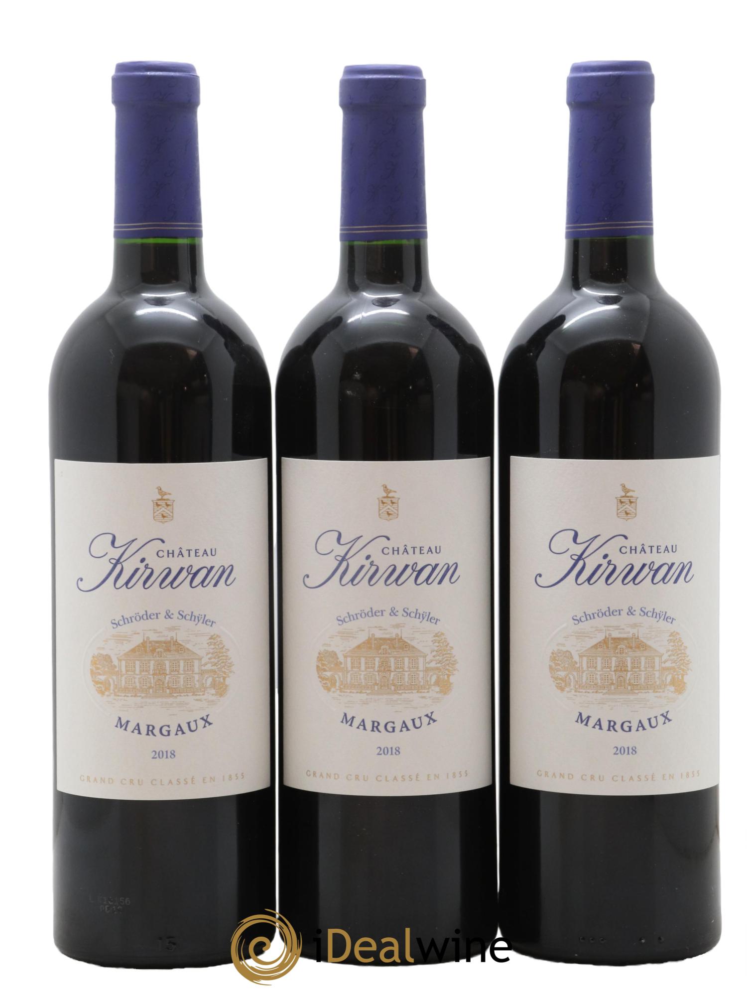 Château Kirwan 3ème Grand Cru Classé 2018 - Lot de 3 bouteilles - 0