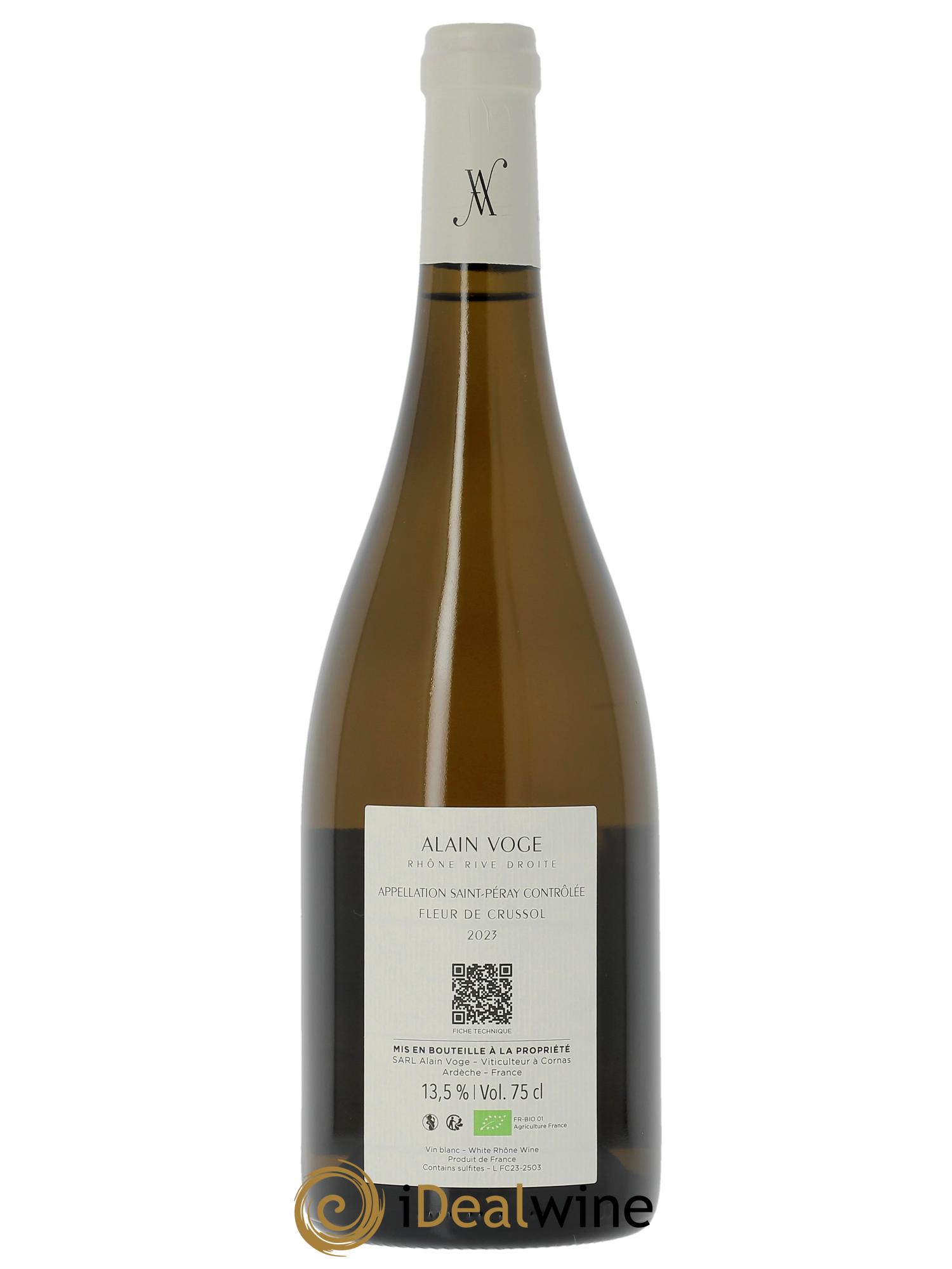 Saint-Péray Fleur de Crussol  Alain Voge (Domaine)  2023 - Posten von 1 Flasche - 1
