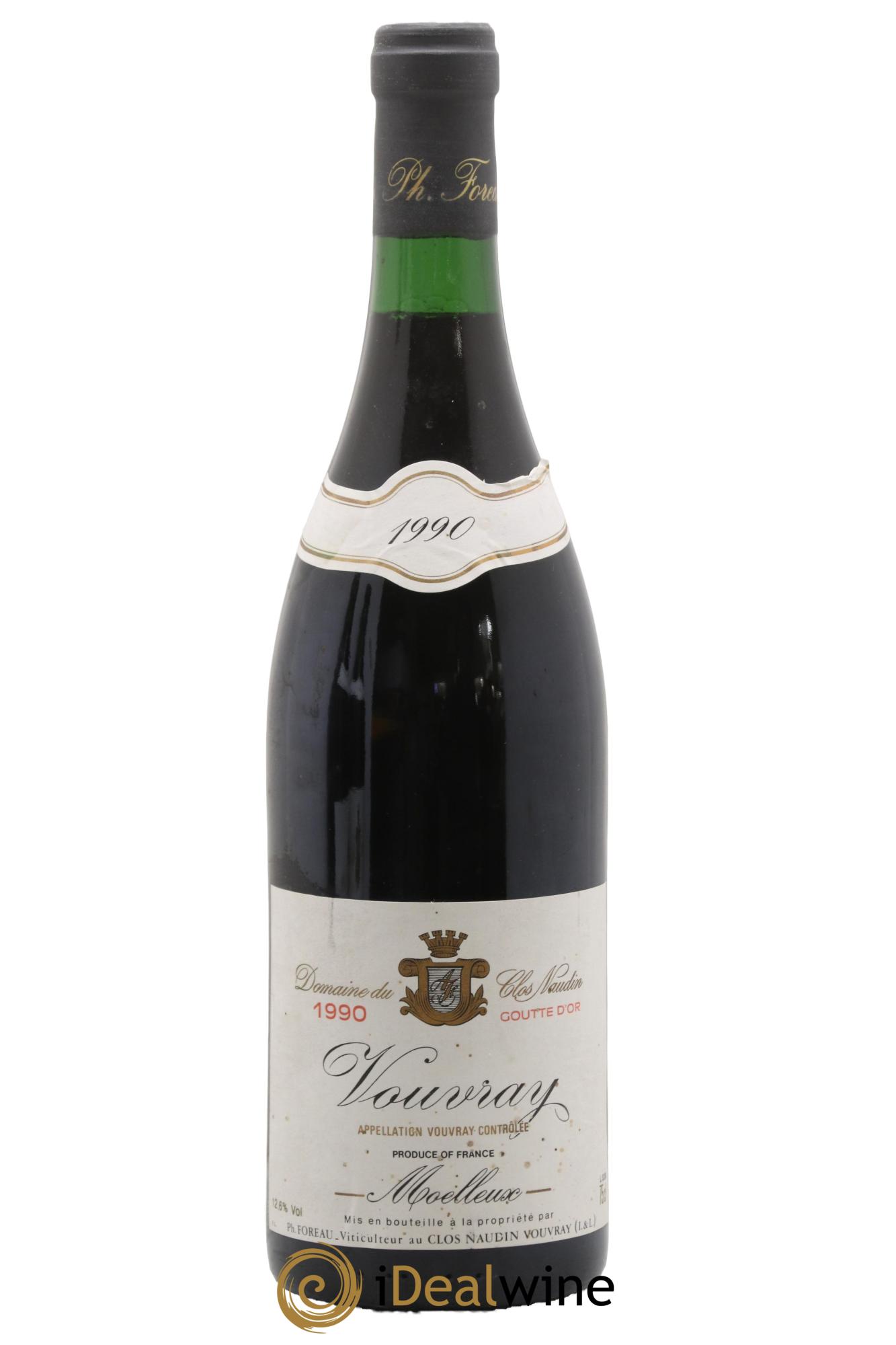 Vouvray Goutte d'Or Clos Naudin - Philippe Foreau  1990 - Lotto di 1 bottiglia - 0