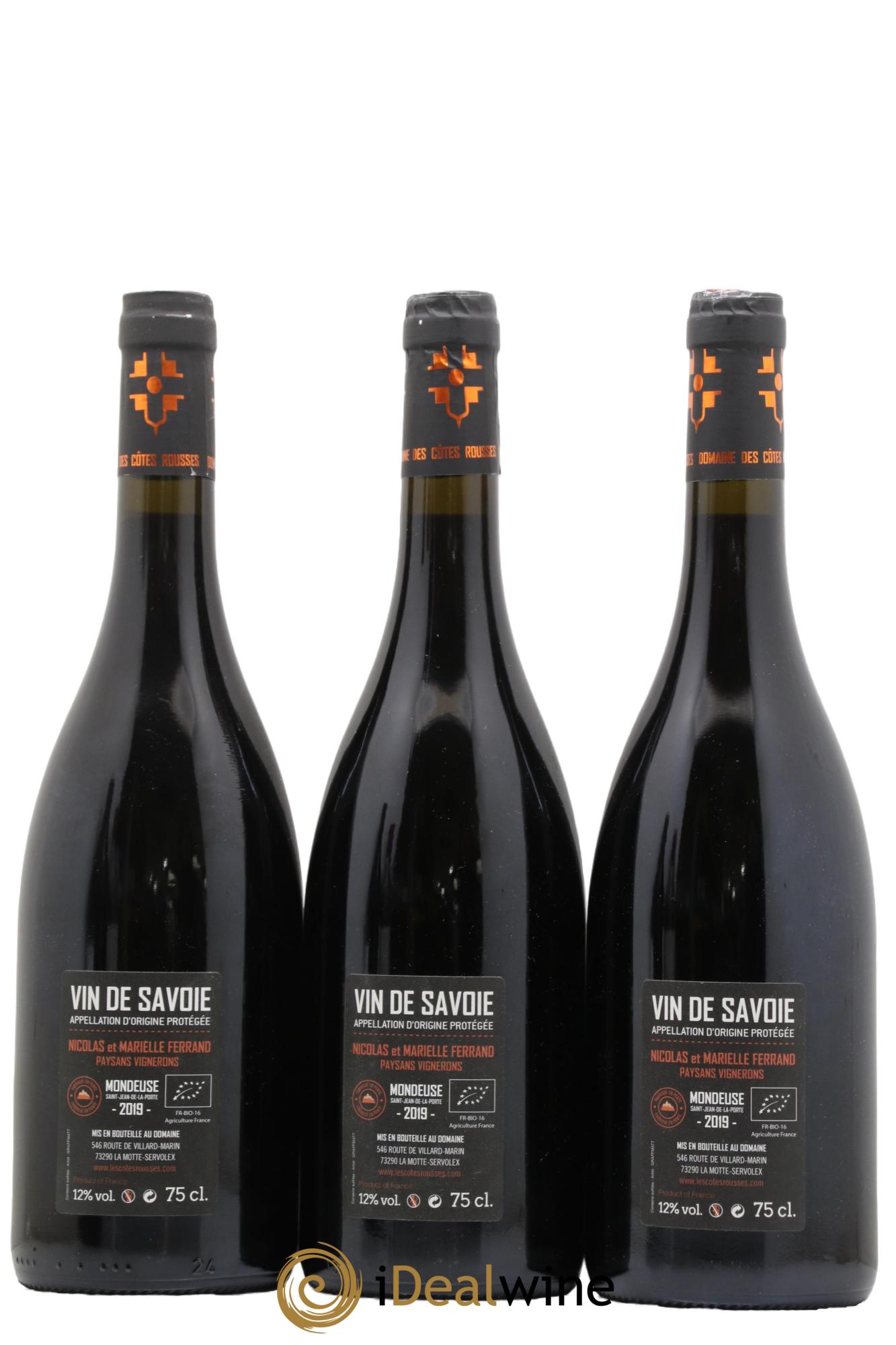 Vin de Savoie Mondeuse Coteau de la Mort Côtes Rousses 2019 - Lot de 3 bouteilles - 1