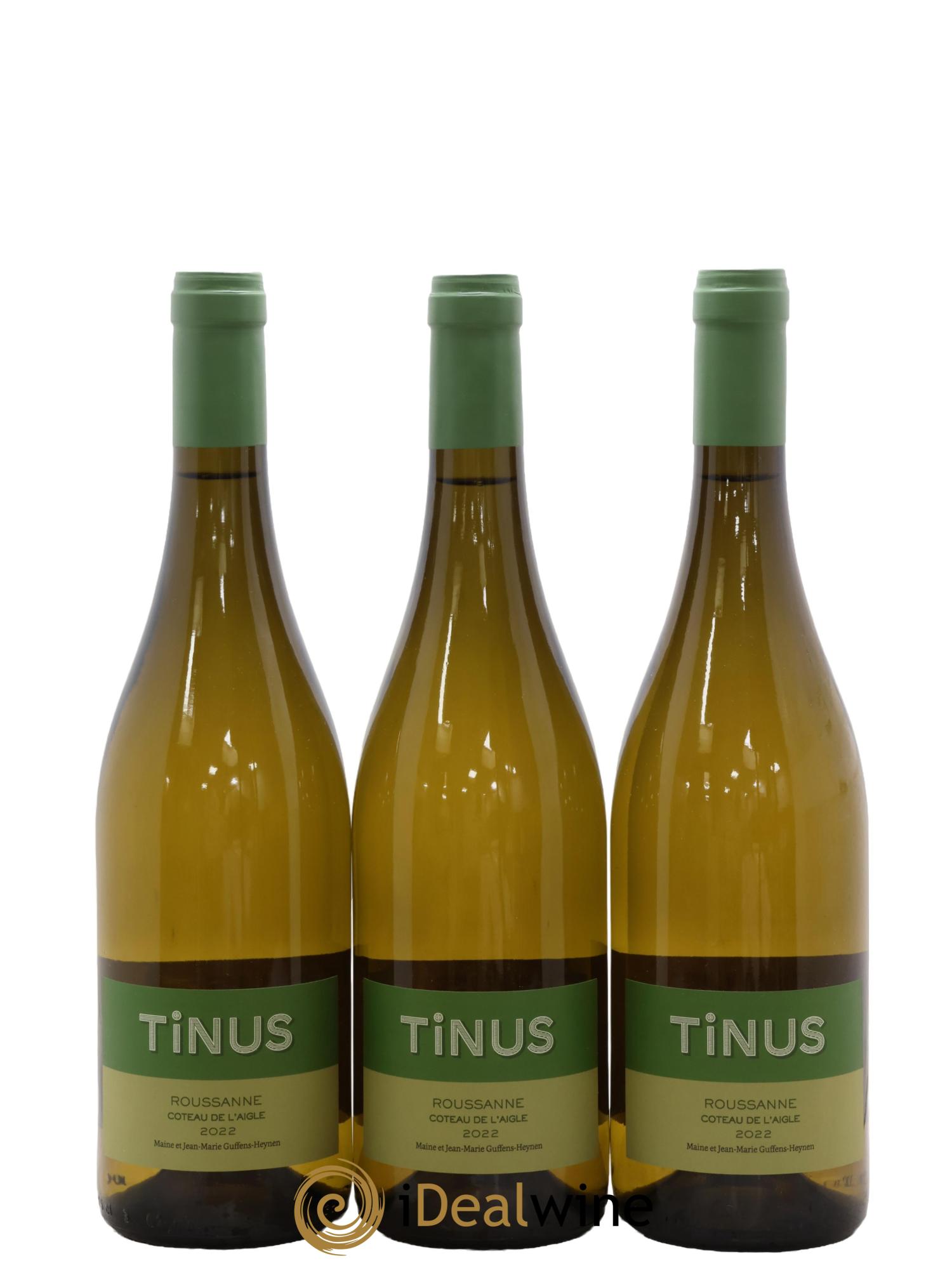 Vin de France Château des Tourettes Tinus Roussanne Coteau de l'Aigle Jean-Marie Guffens 2022 - Lot de 3 bouteilles - 0