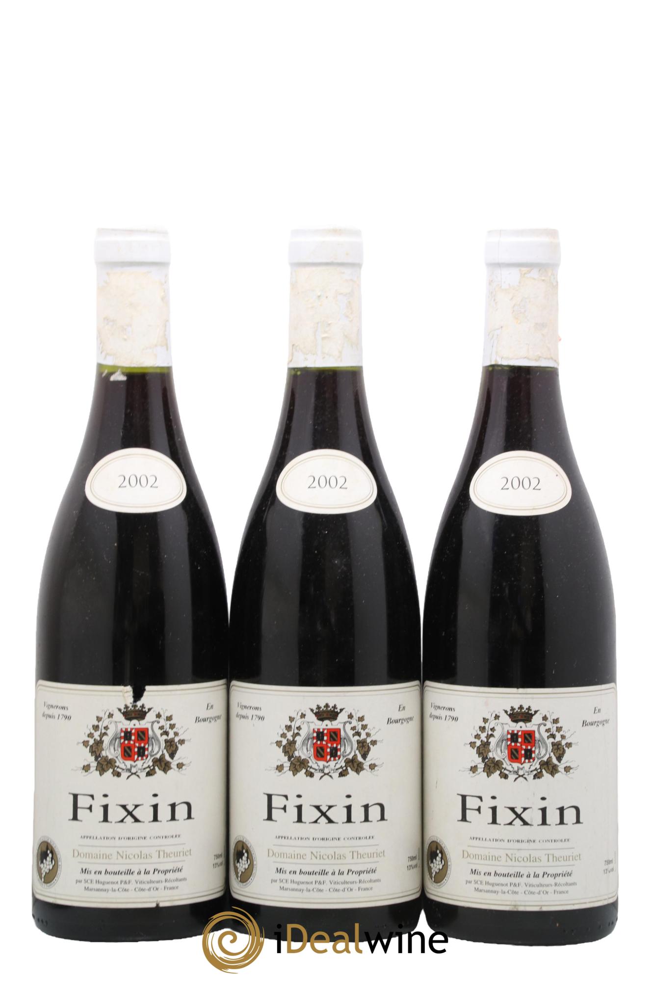 Fixin Domaine Nicolas Theuriet 2002 - Lot de 3 bouteilles - 0