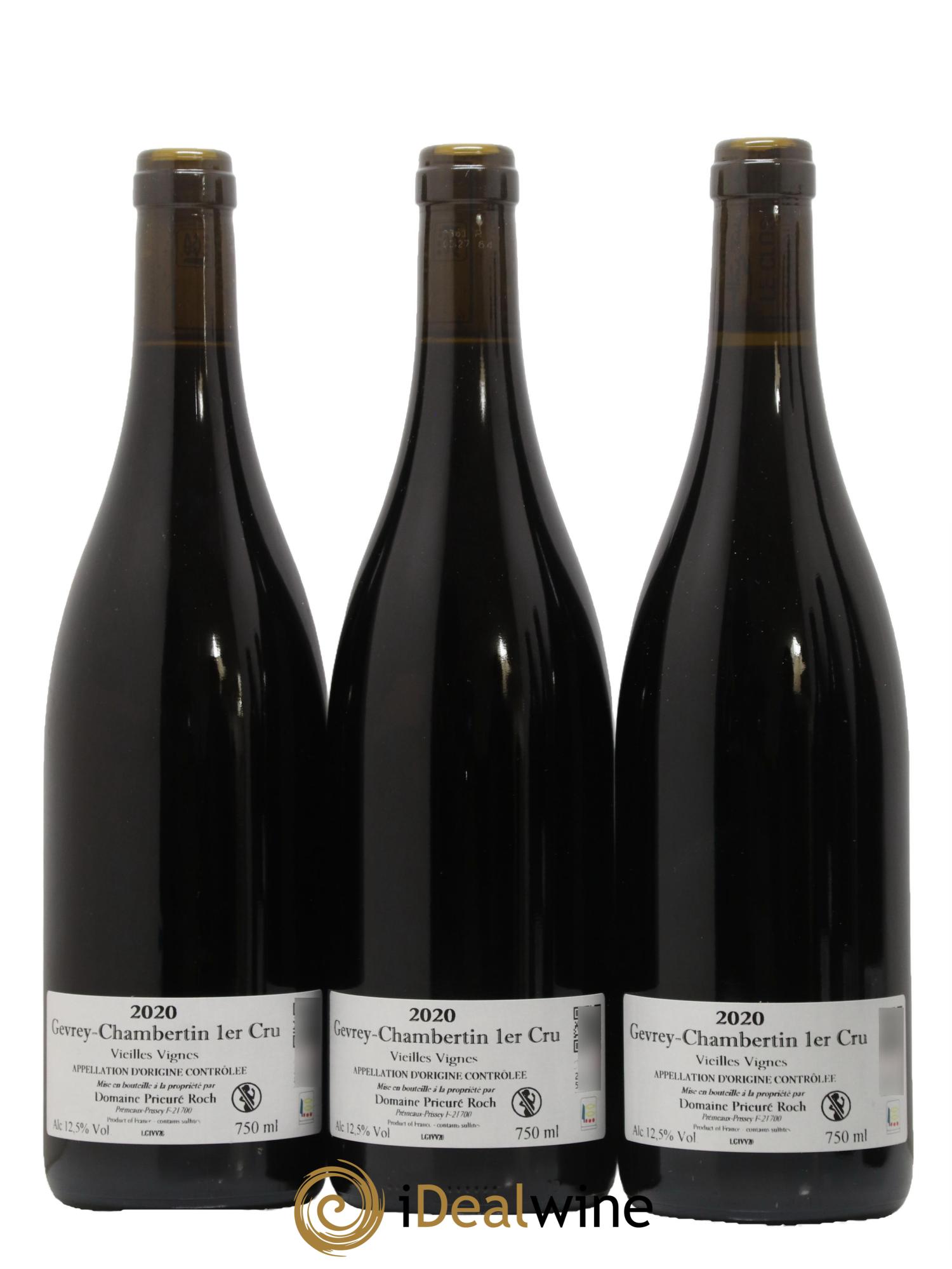 Gevrey-Chambertin 1er Cru Vieilles Vignes Prieuré Roch 2020 - Lot de 3 bouteilles - 1