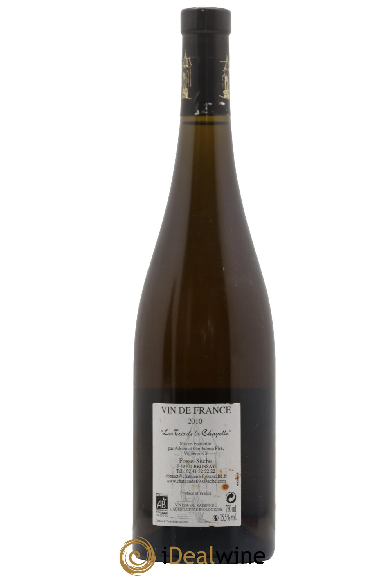 Vin de France Les Tris de la Chapellle Château de Fosse-Sèche  2010 - Posten von 1 Flasche - 1