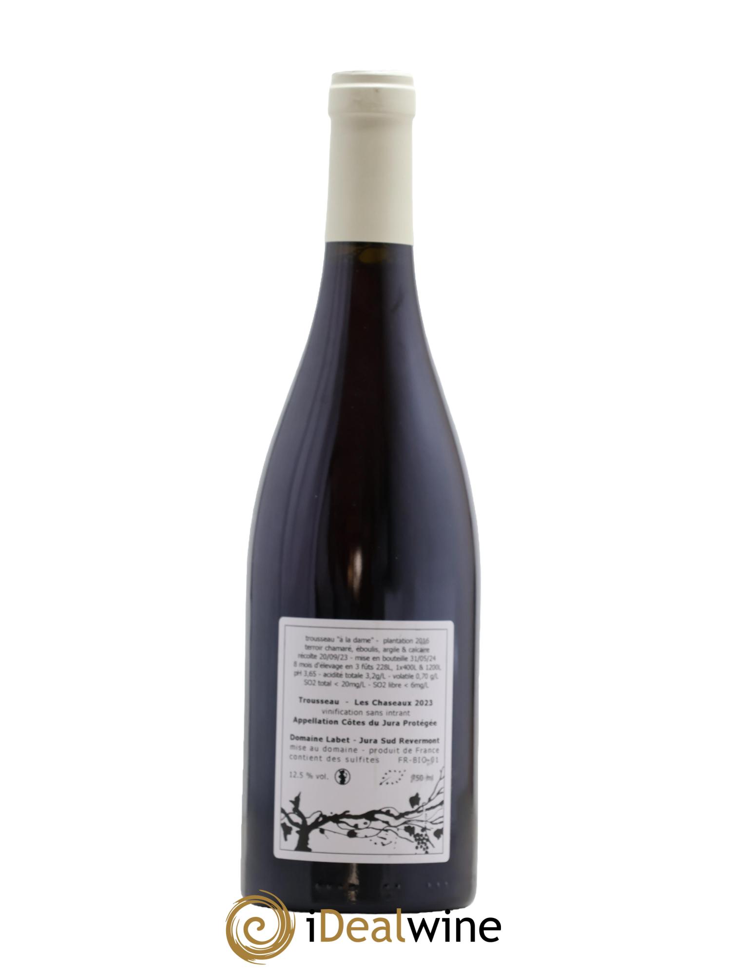 Côtes du Jura Trousseau Les Chaseaux Romain - Julien - Charline Labet 2023 - Lot de 1 bouteille - 1
