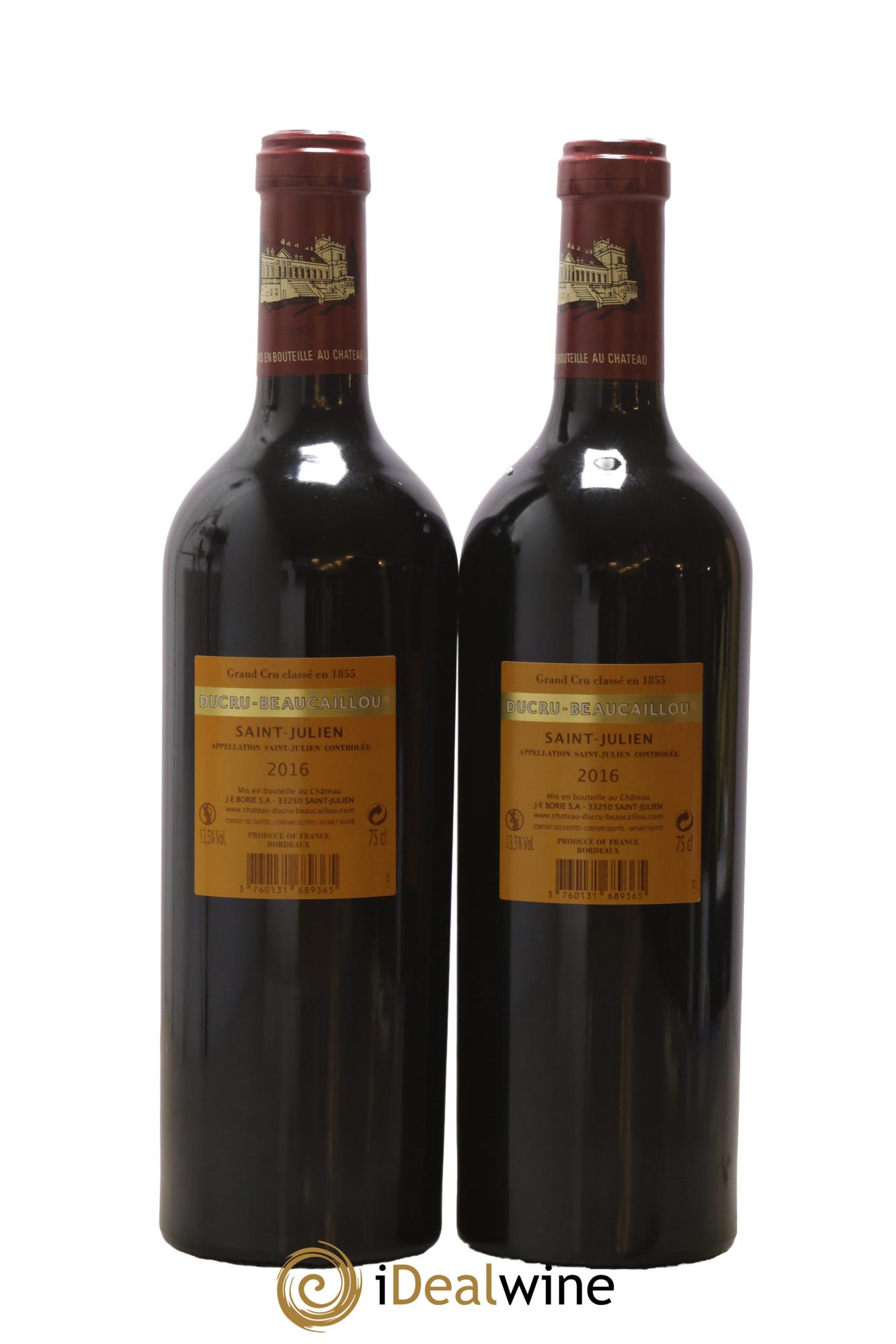 Château Ducru Beaucaillou 2ème Grand Cru Classé 2016 - Lot of 2 bottles - 1