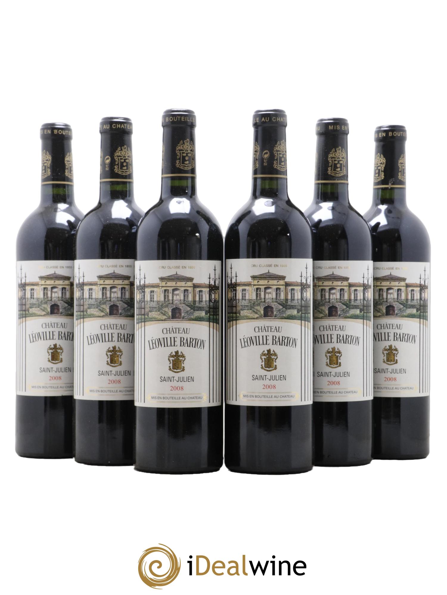 Château Léoville Barton 2ème Grand Cru Classé 2008 - Lot de 6 bouteilles - 0