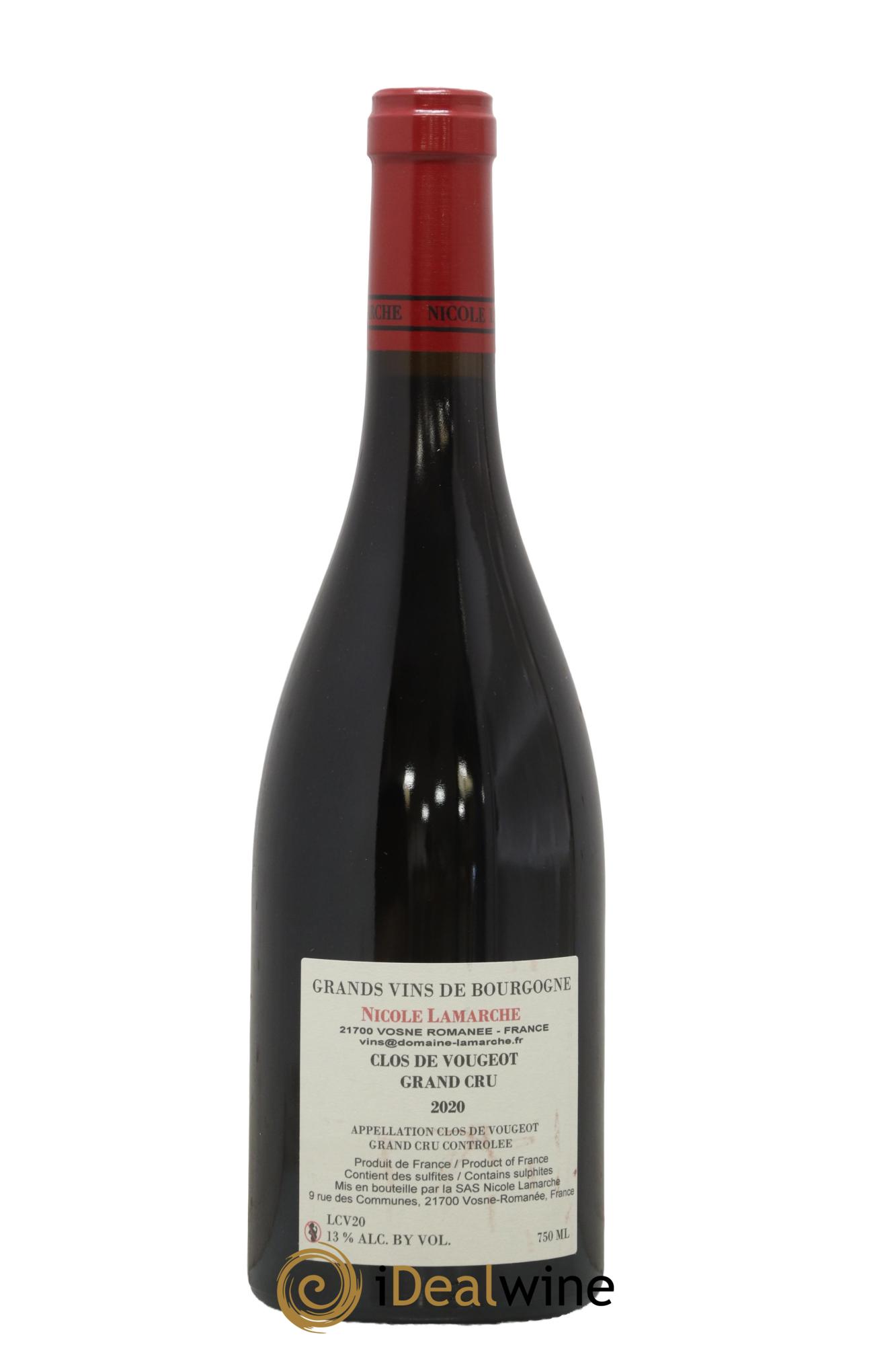 Clos de Vougeot Grand Cru Lamarche (Domaine) 2020 - Lot of 1 bottle - 1