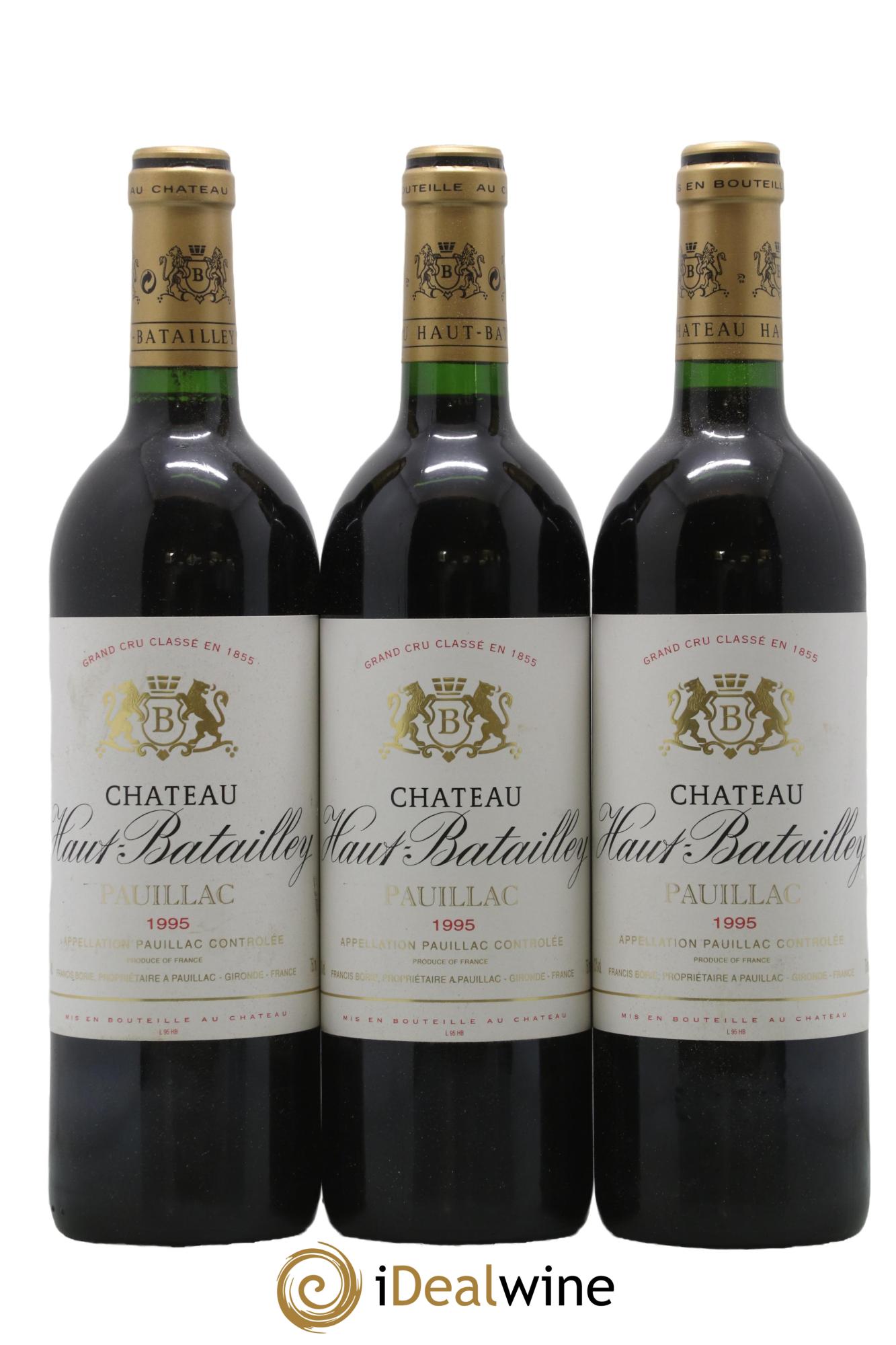 Château Haut Batailley 5ème Grand Cru Classé 1995 - Posten von 3 Flaschen - 0