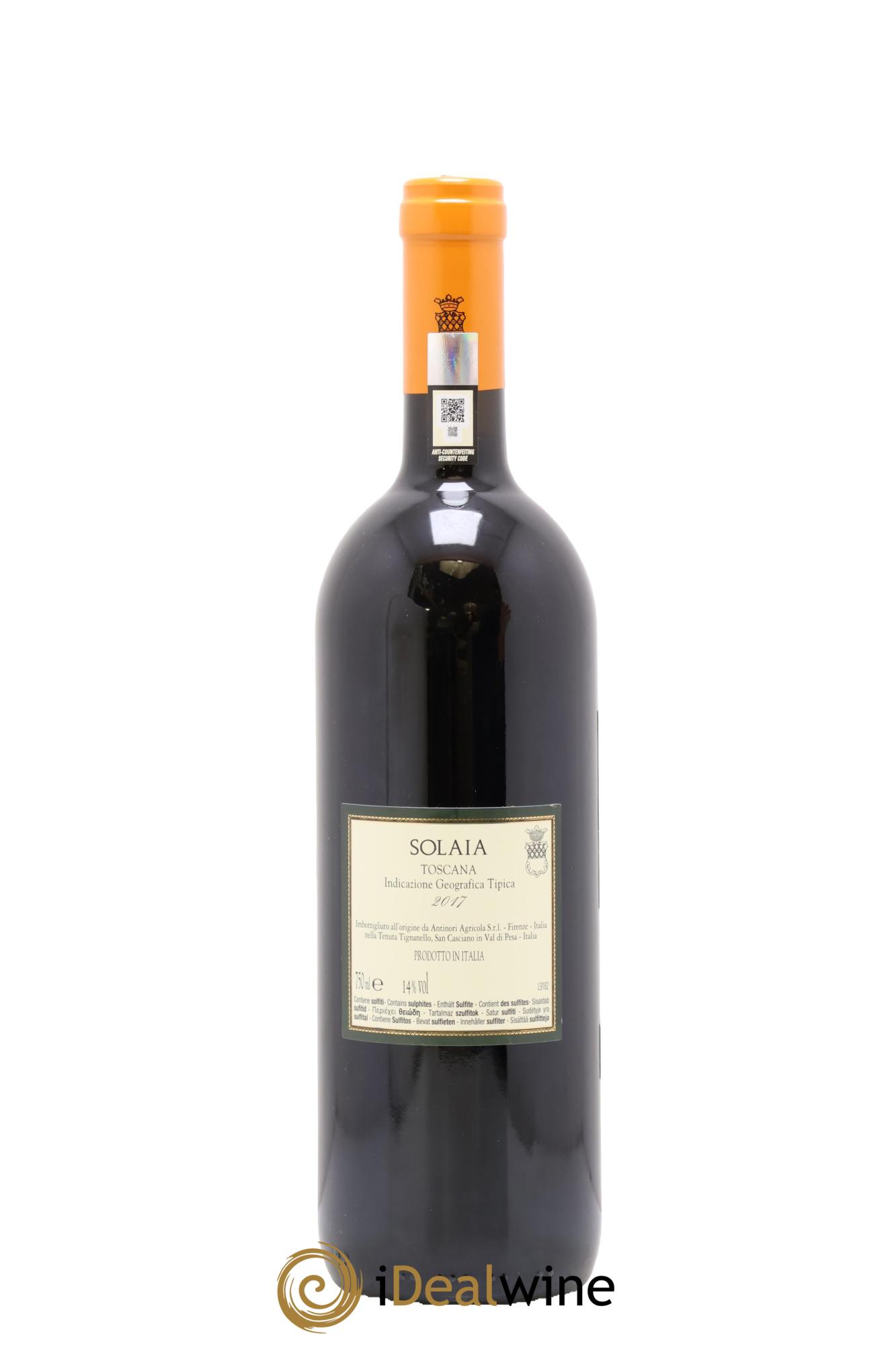 Toscana IGT Solaia Tenuta Tignanello - Marchesi Antinori 2017 - Posten von 1 Flasche - 1