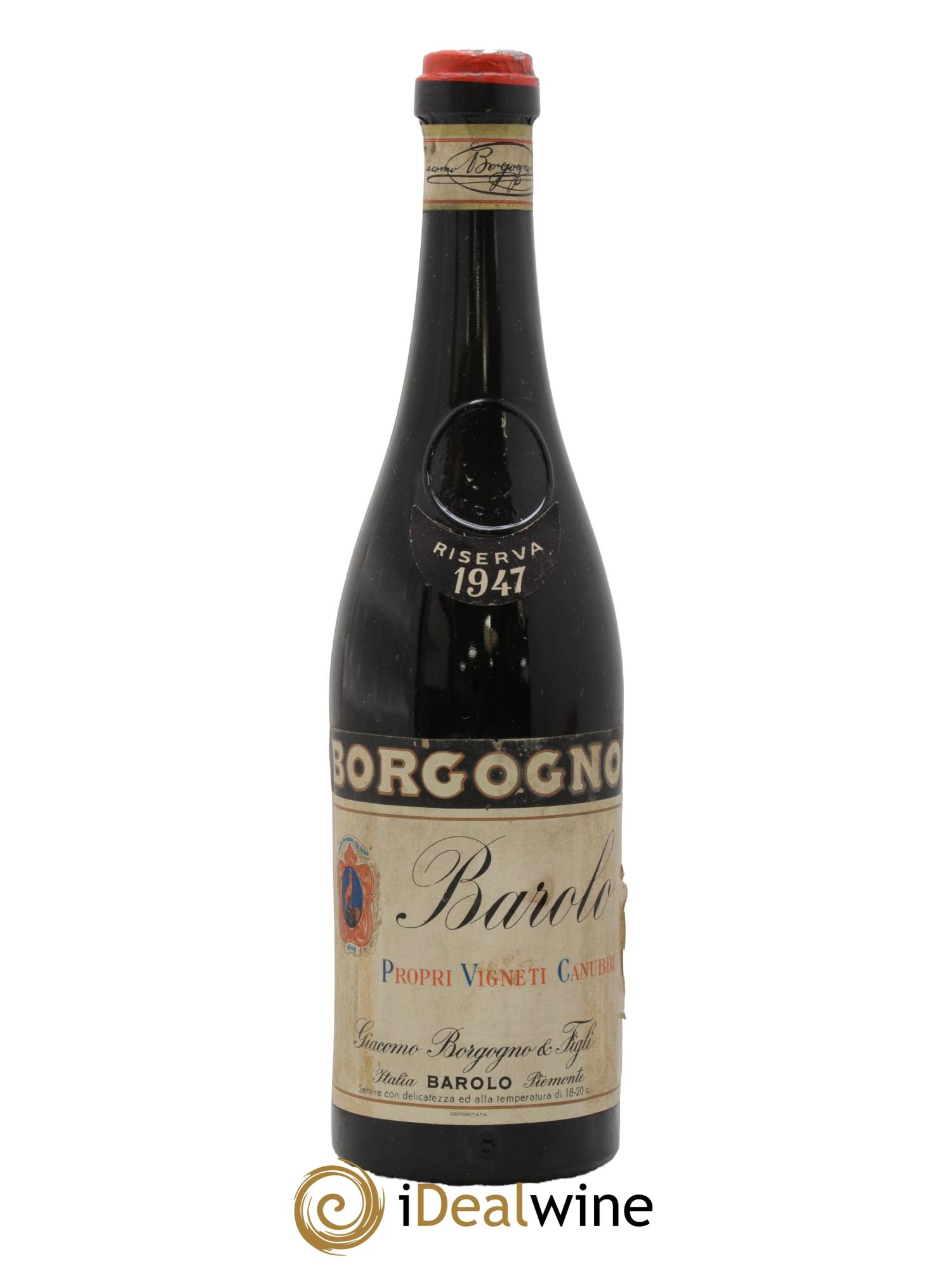 Barolo DOCG Riserva Giacomo Borgogno 1947 - Lot de 1 bouteille - 0