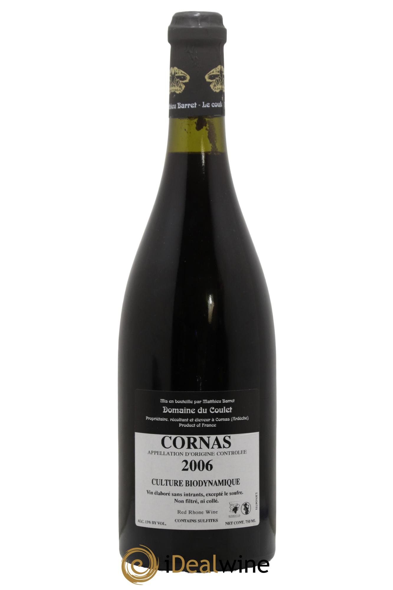 Cornas Billes Noires Coulet (Domaine du) - Matthieu Barret 2006 - Lot of 1 bottle - 1