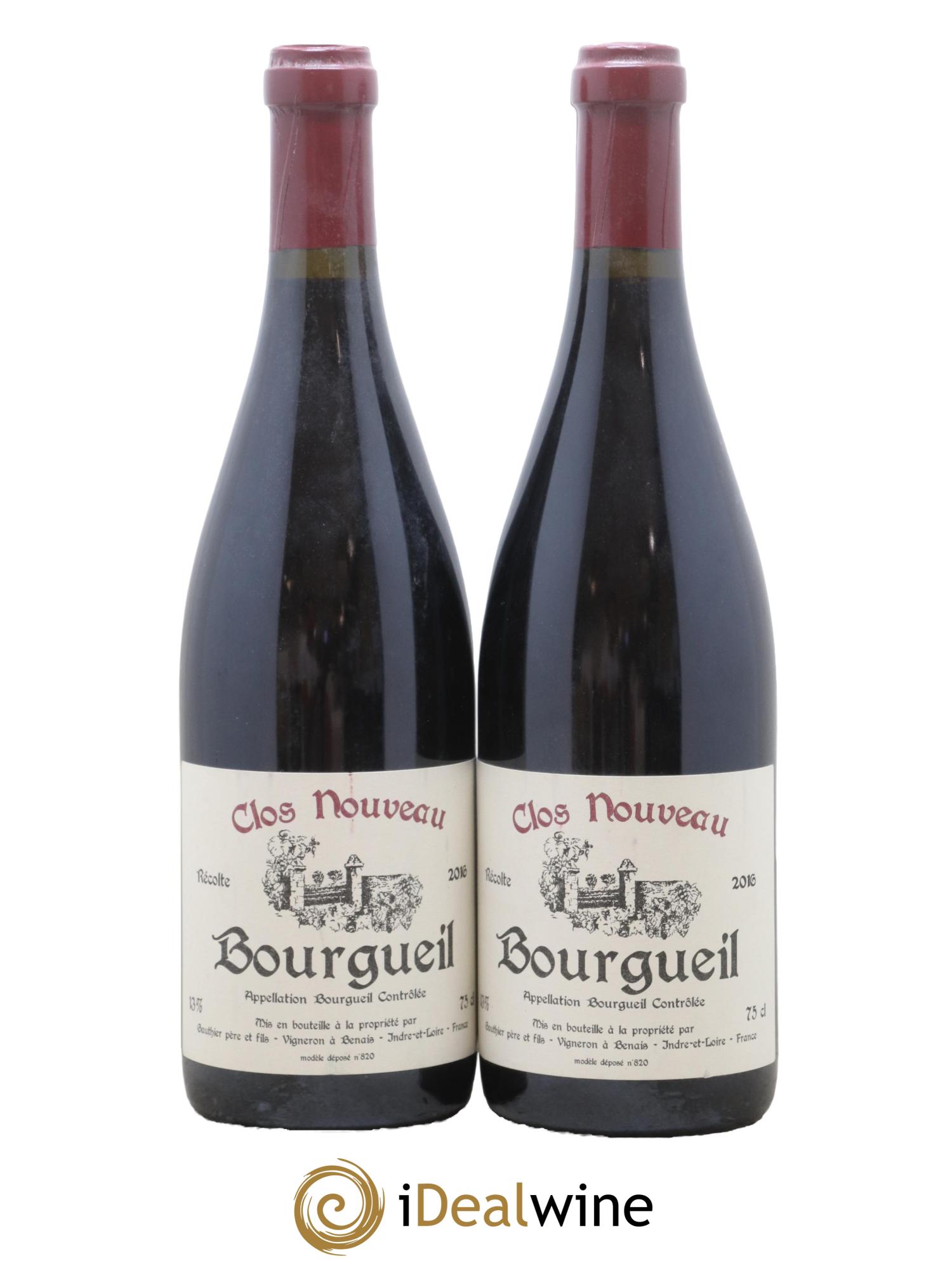 Bourgueil Clos Nouveau Domaine du Bel Air 2016 - Lot de 2 bouteilles - 0