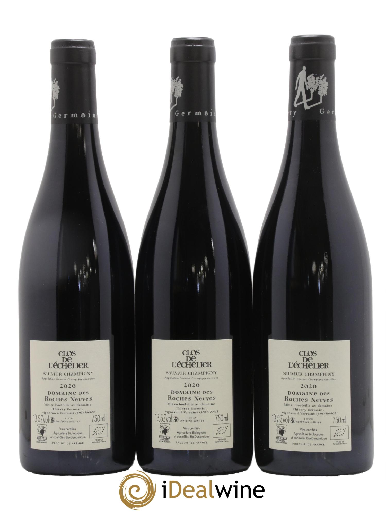 Saumur-Champigny Clos de l'Echelier Domaine des Roches Neuves - Thierry Germain 2020 - Lot of 3 bottles - 1