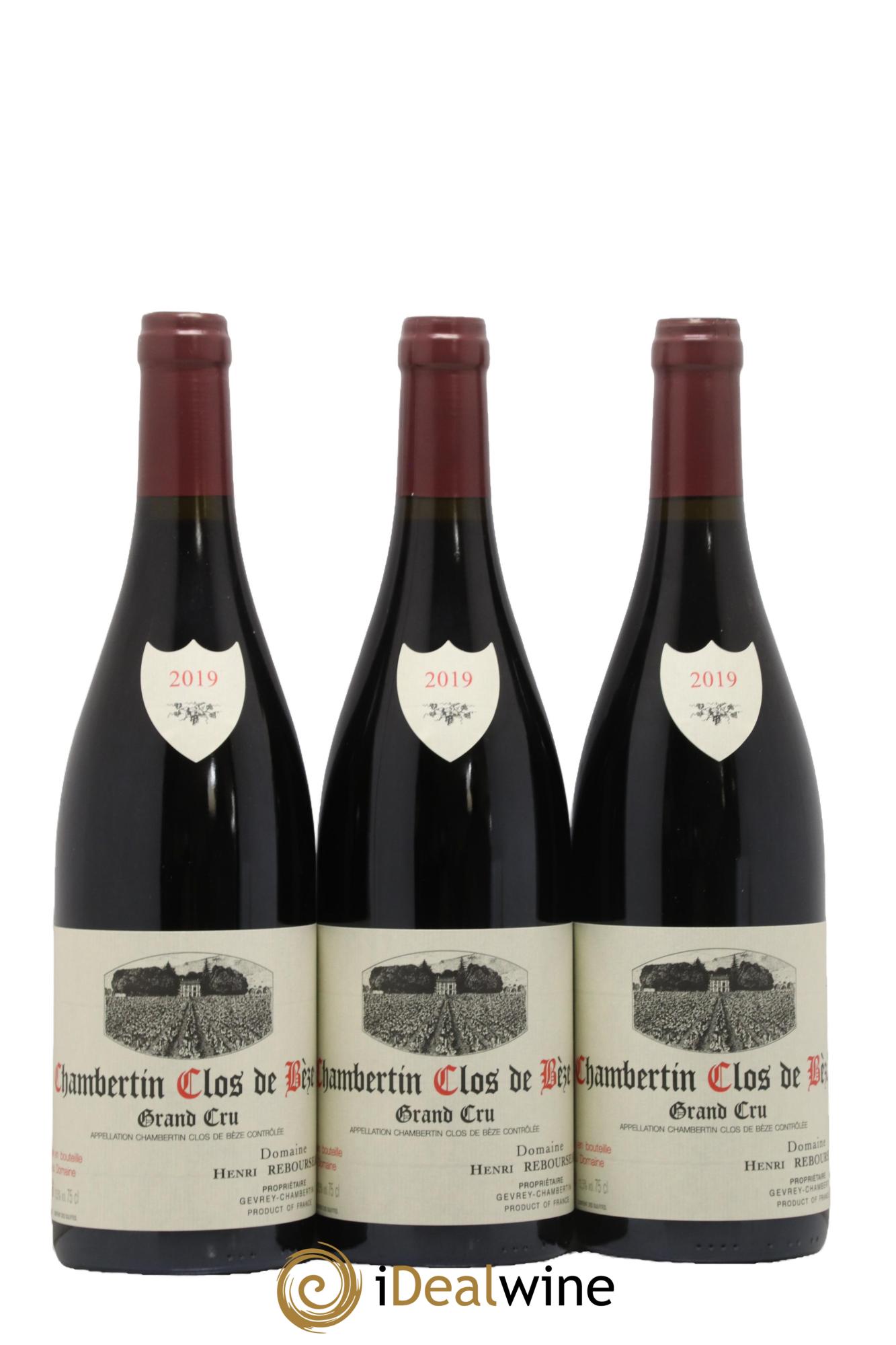 Chambertin Grand Cru Clos de Beze Rebourseau 2019 - Lot de 3 bouteilles - 0