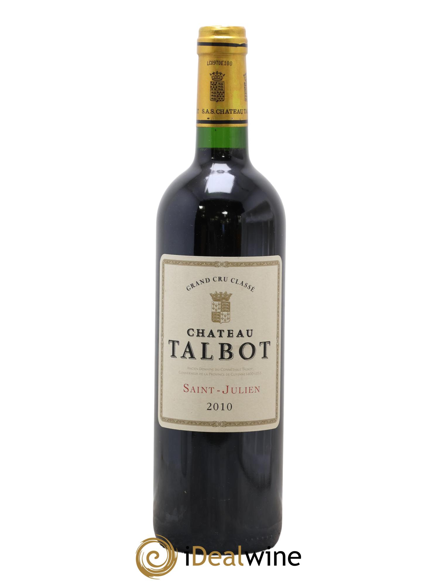 Château Talbot 4ème Grand Cru Classé 2010 - Posten von 1 Flasche - 0