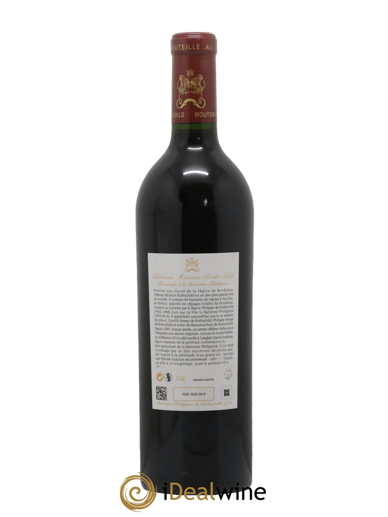 Château Mouton Rothschild 1er Grand Cru Classé 2014 - Lot de 1 bouteille - 1