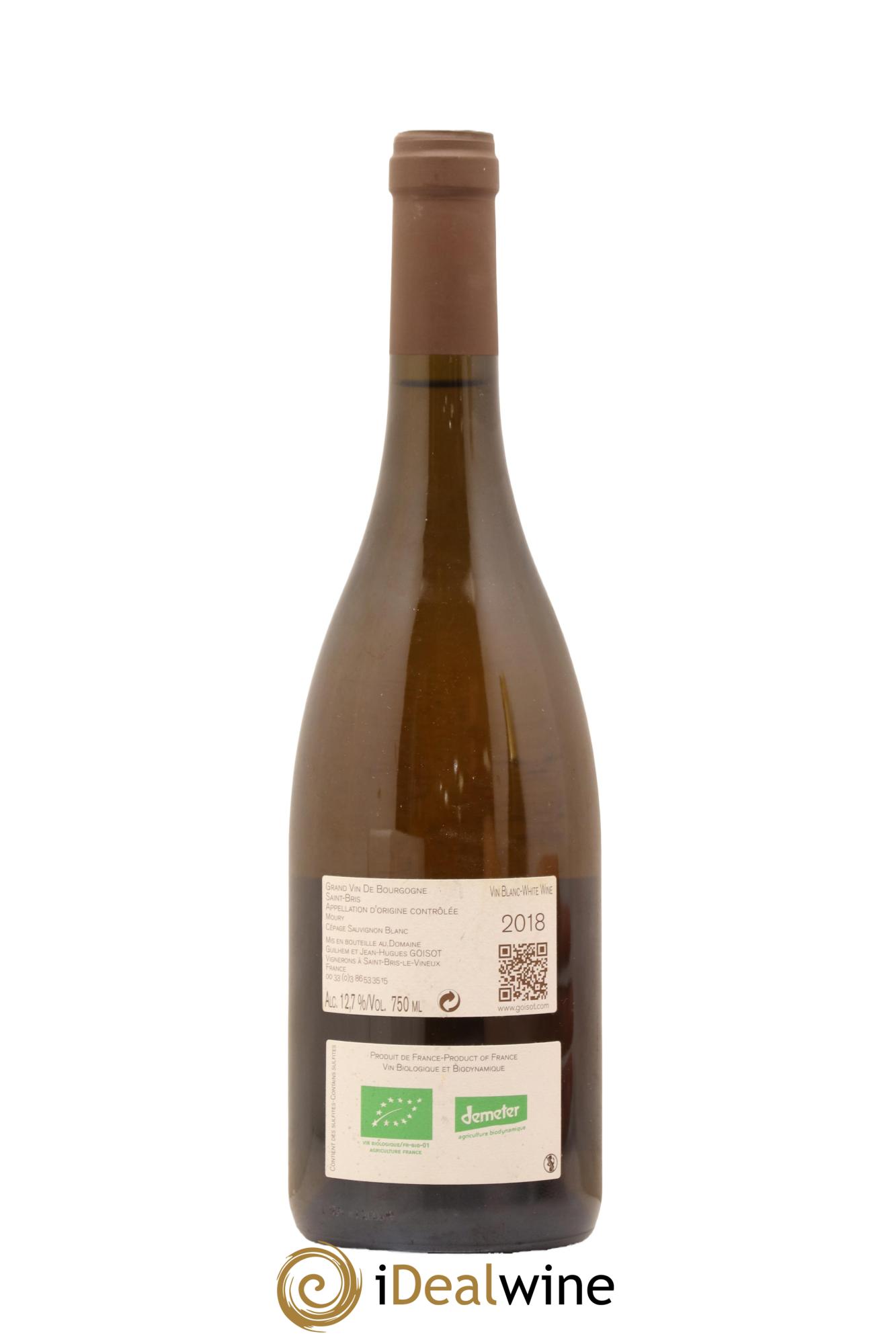 Bourgogne Saint-Bris Moury Goisot 2018 - Posten von 1 Flasche - 1