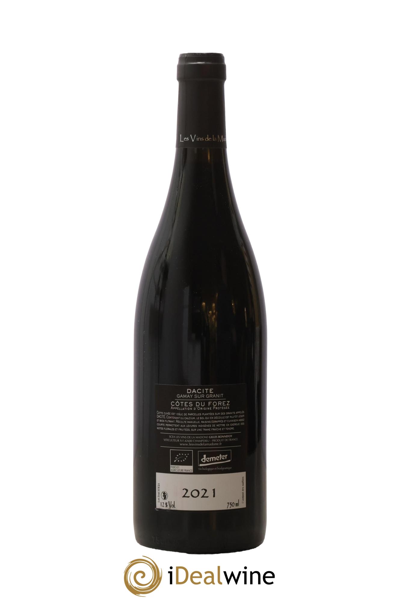 Vin de France Les Vins de la Madone Dacite Gilles Bonnefoy 2021 - Lotto di 1 bottiglia - 1