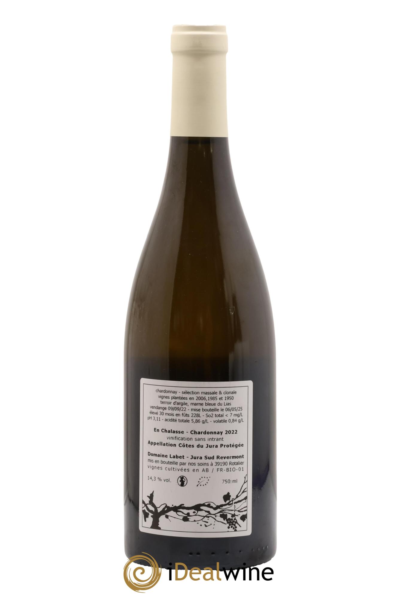 Côtes du Jura Chardonnay En Chalasse Romain - Julien  - Charline Labet 2022 - Lot de 1 bouteille - 1