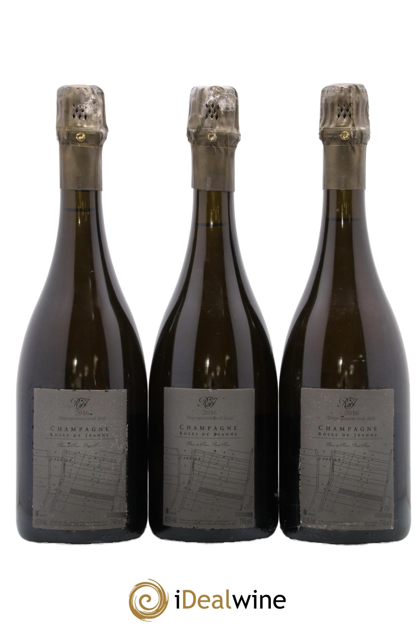 Roses de Jeanne Presle Blanc de Noirs Cédric Bouchard 2016 - Lotto di 3 bottiglie - 1
