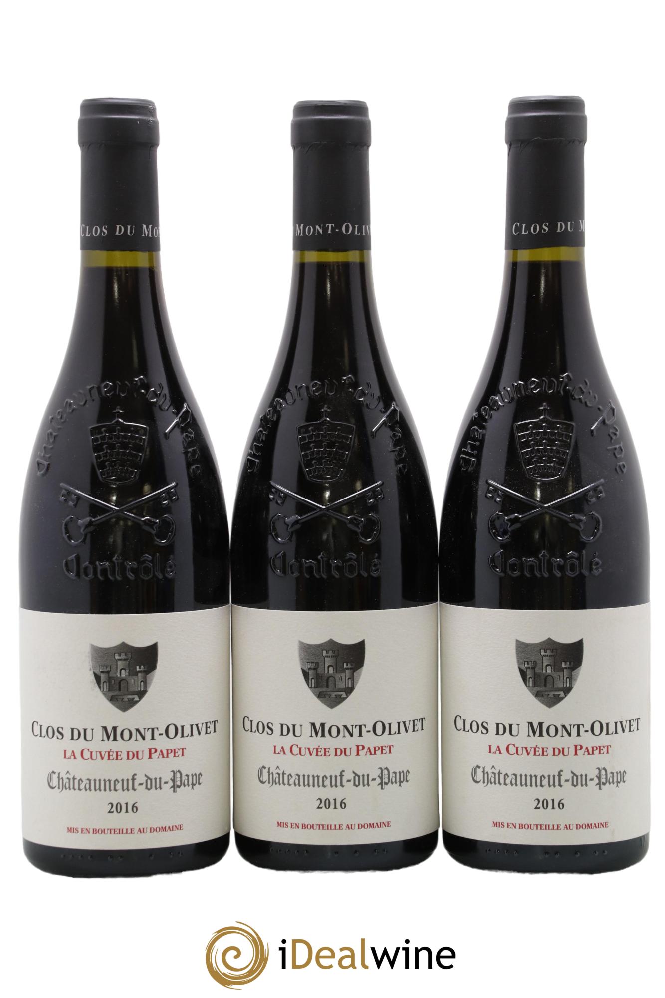Châteauneuf-du-Pape Cuvée du Papet Clos du Mont-Olivet 2016 - Lotto di 3 bottiglie - 0