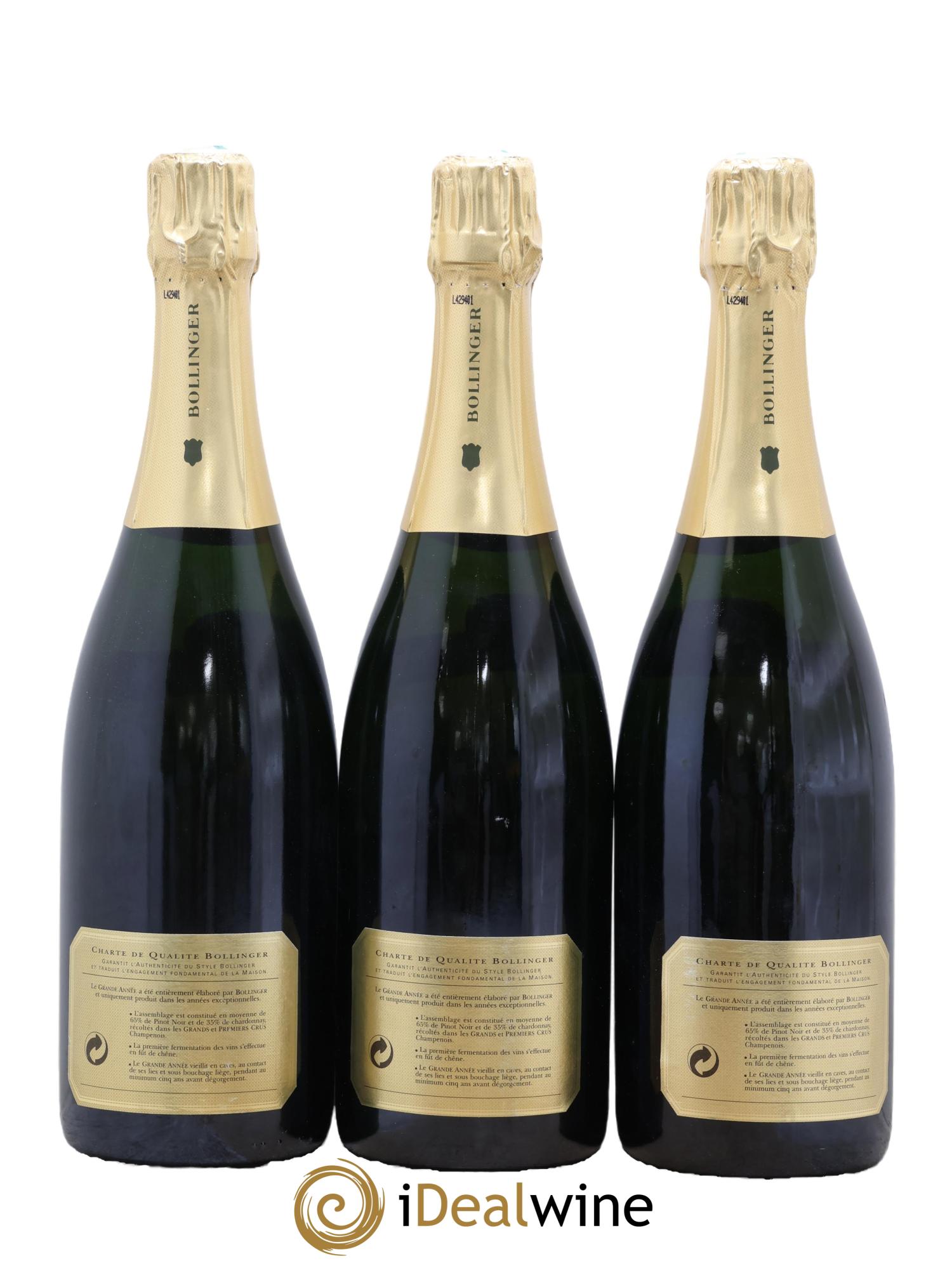 Grande Année Brut Bollinger 1988 - Lot de 6 bouteilles - 4