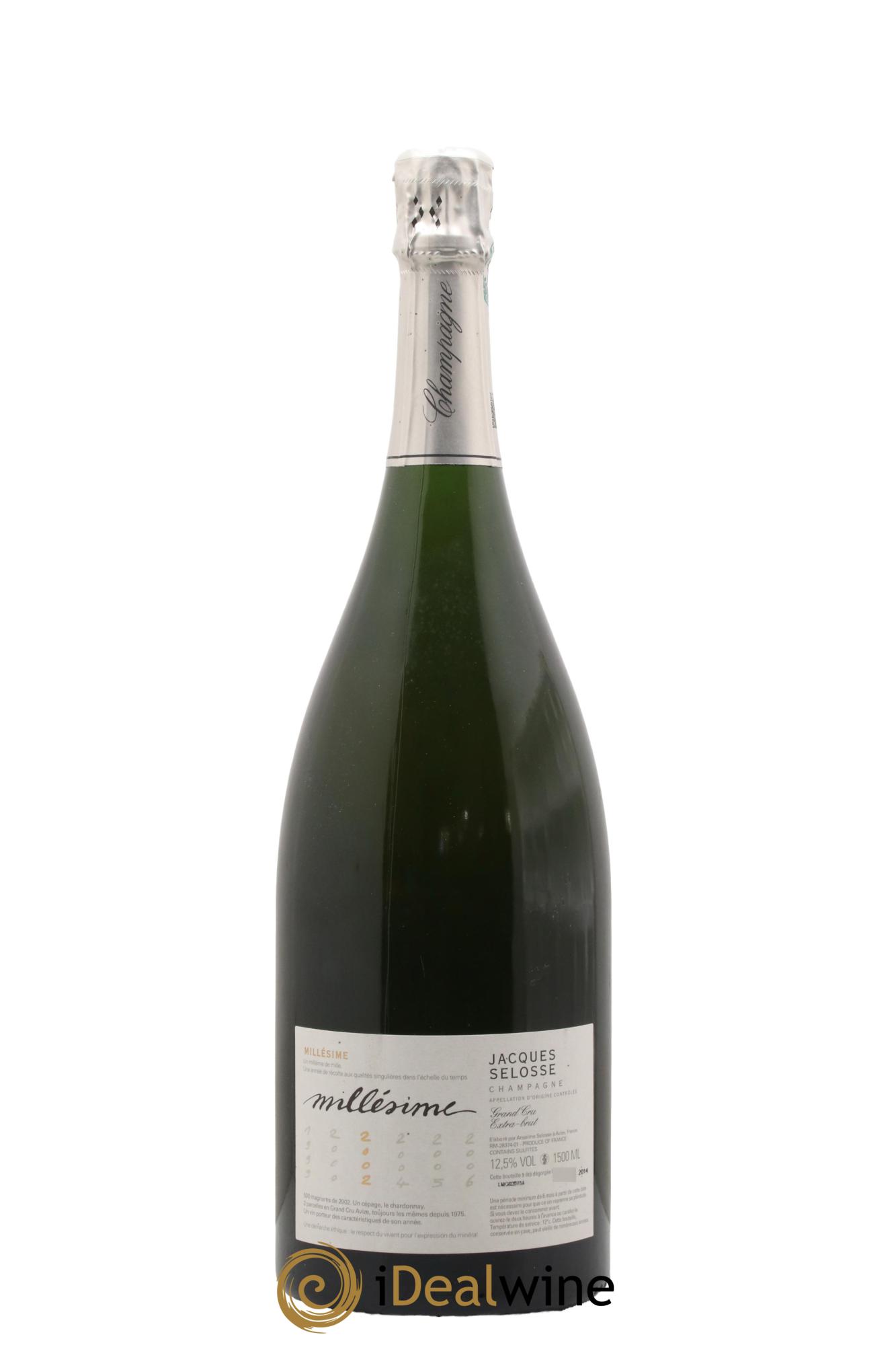 Blanc de Blancs Grand Cru Extra-Brut Jacques Selosse 2002 - Posten von 1 Magnum - 0