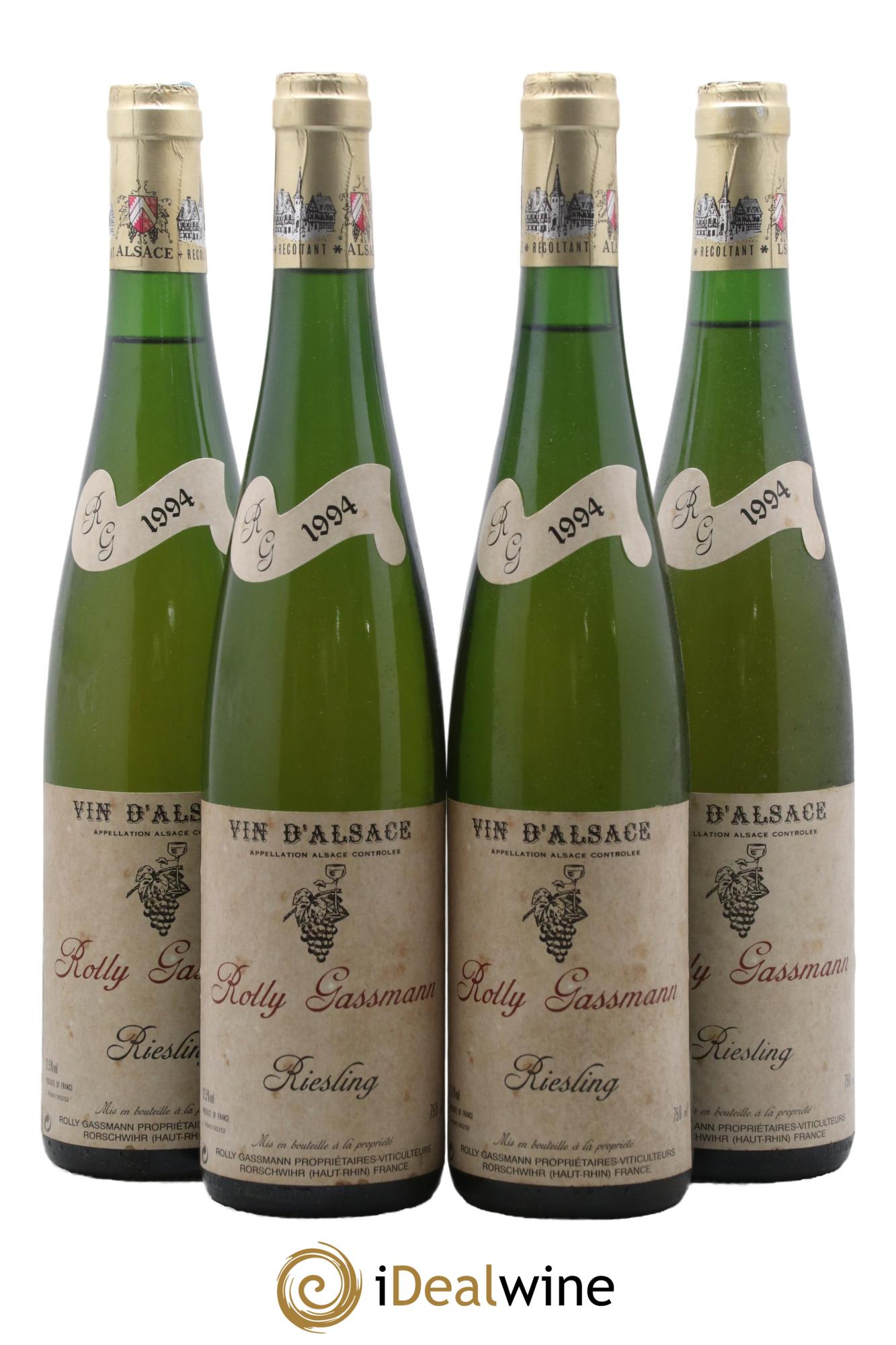 Alsace Riesling Rolly-Gassmann 1994 - Lotto di 4 bottiglie - 0