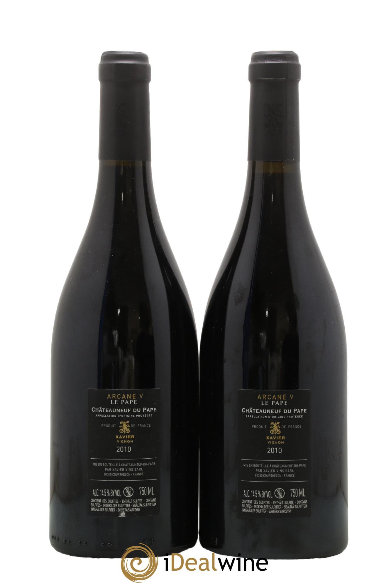 Châteauneuf-du-Pape Arcanes V Le Pape Xavier Vignon 2010 - Lot of 2 bottles - 1
