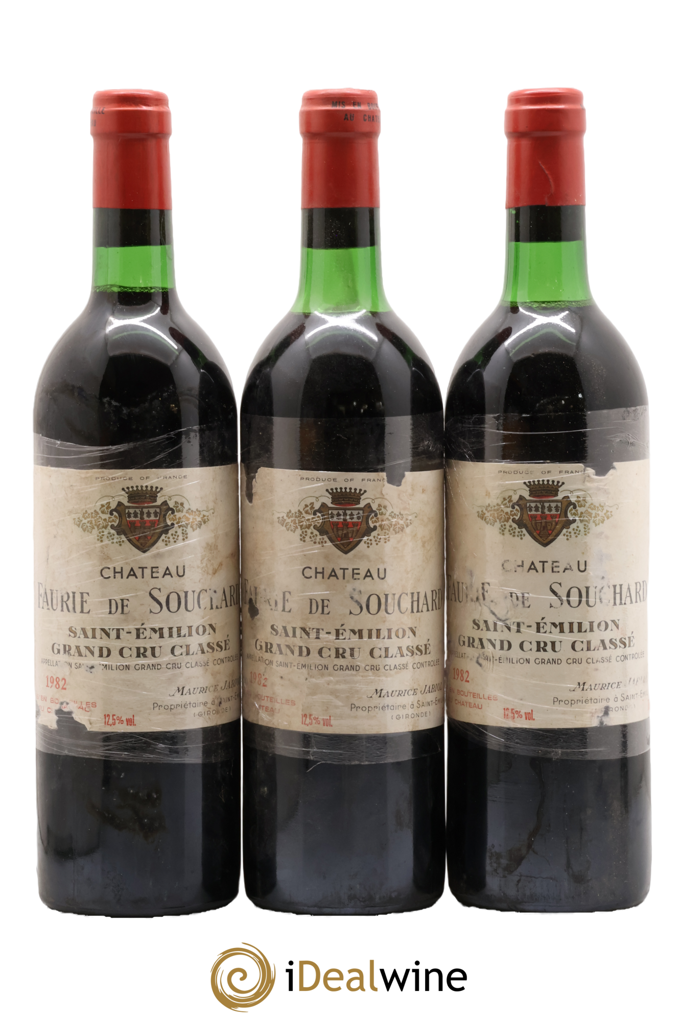Château Faurie de Souchard Grand Cru Classé 1982 - Lot de 3 bouteilles - 0