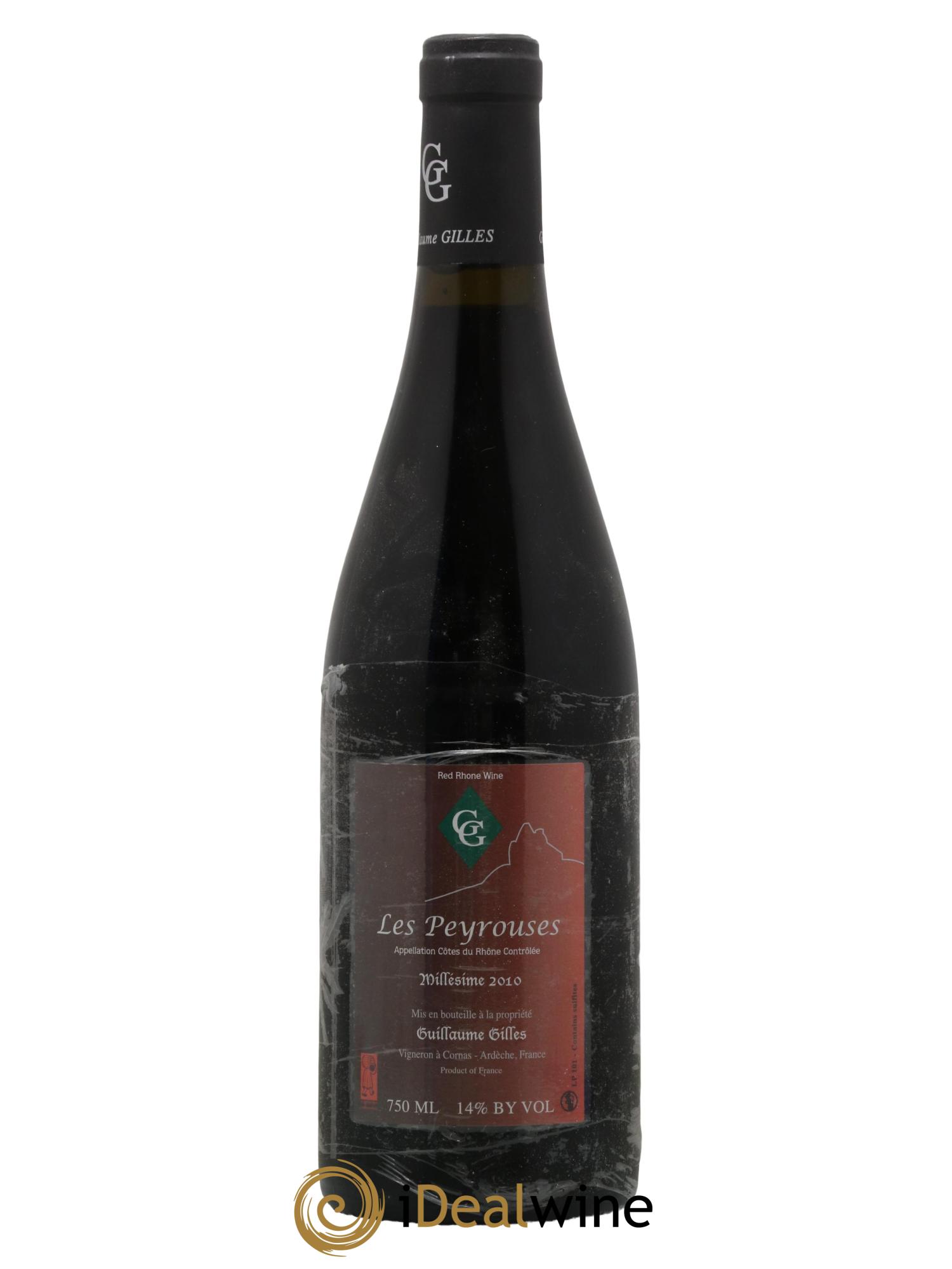 Côtes-du-Rhône Les Peyrouses Guillaume Gilles 2010 - Lot de 1 bouteille - 0
