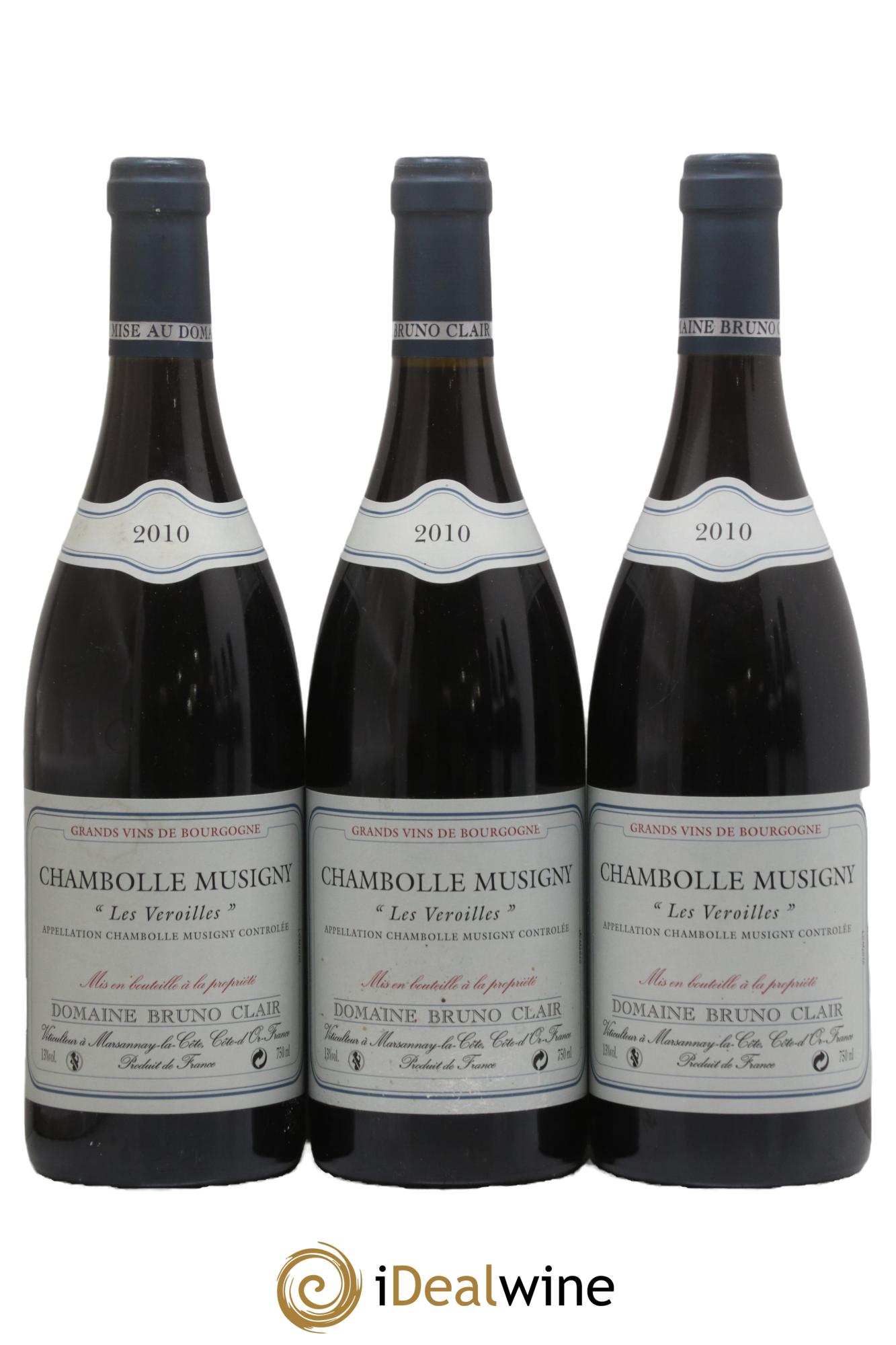 Chambolle-Musigny Les Veroilles Bruno Clair (Domaine) 2010 - Lot de 3 bouteilles - 0