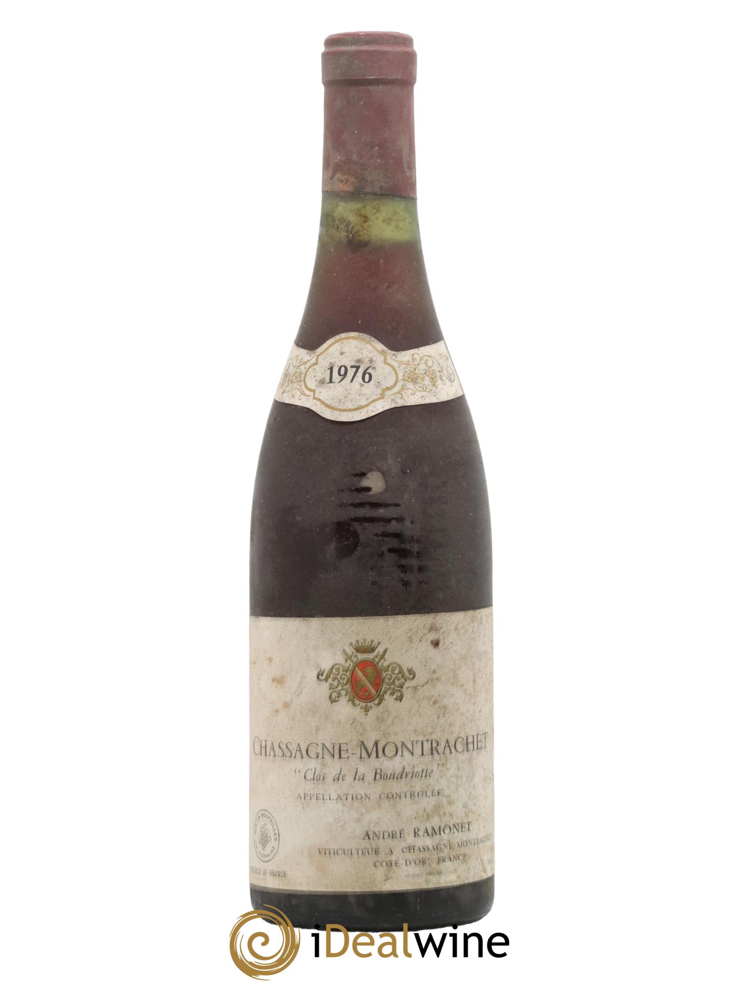 Chassagne-Montrachet 1er Cru Boudriotte Ramonet (Domaine) 1976 - Lot de 1 bouteille - 0