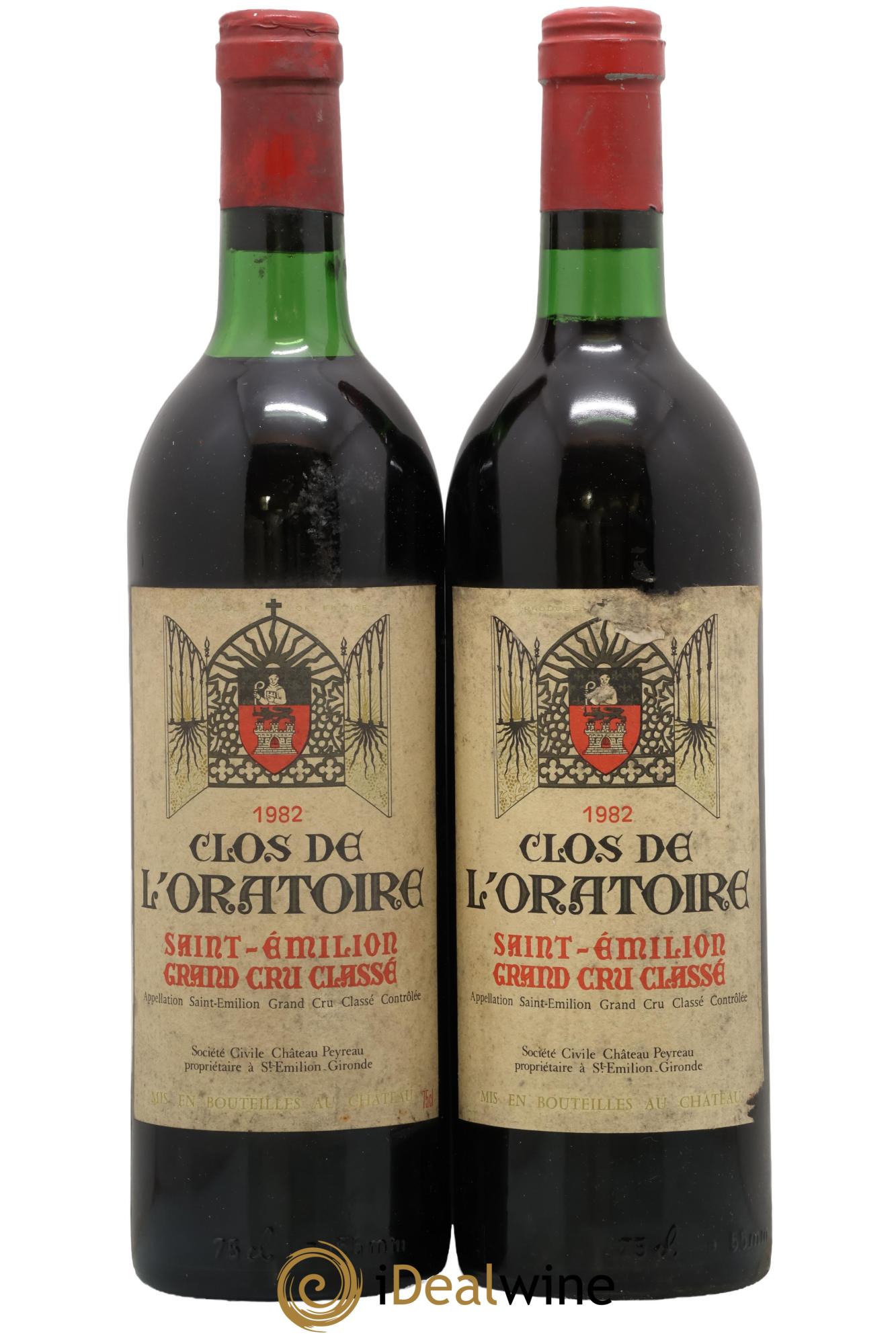 Clos de l'Oratoire Grand Cru Classé 1983 - Lot de 2 bouteilles - 0
