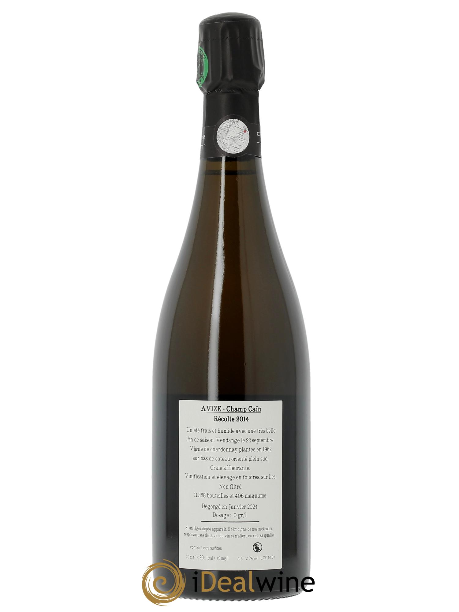 Avize Champ Caïn Extra-Brut Jacquesson 2014 - Lot de 1 bouteille - 1
