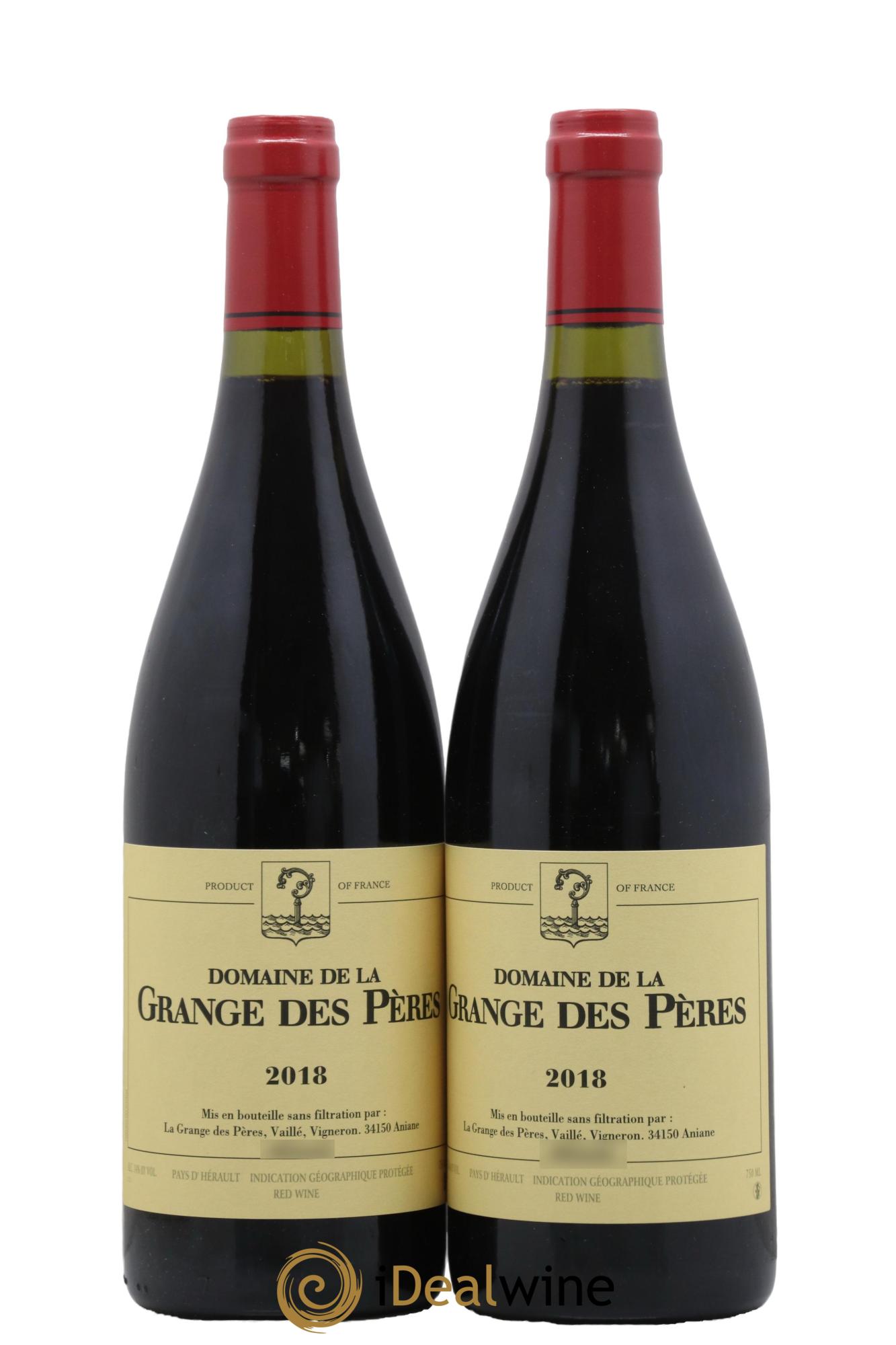 IGP Pays d'Hérault Grange des Pères Laurent Vaillé 2018 - Lot of 2 bottles - 0