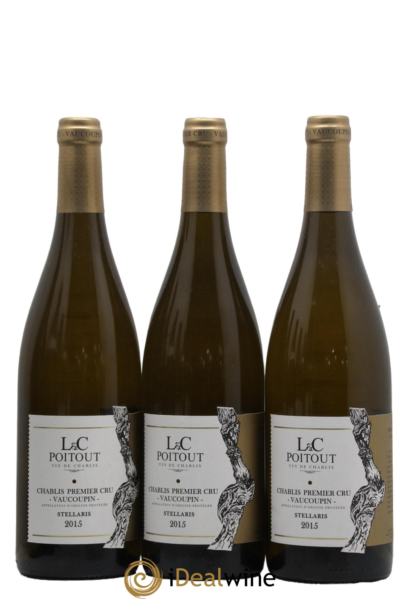 Chablis 1er Cru Vaucoupin Stellaris L&C Poitout 2015 - Lot de 3 bouteilles - 0