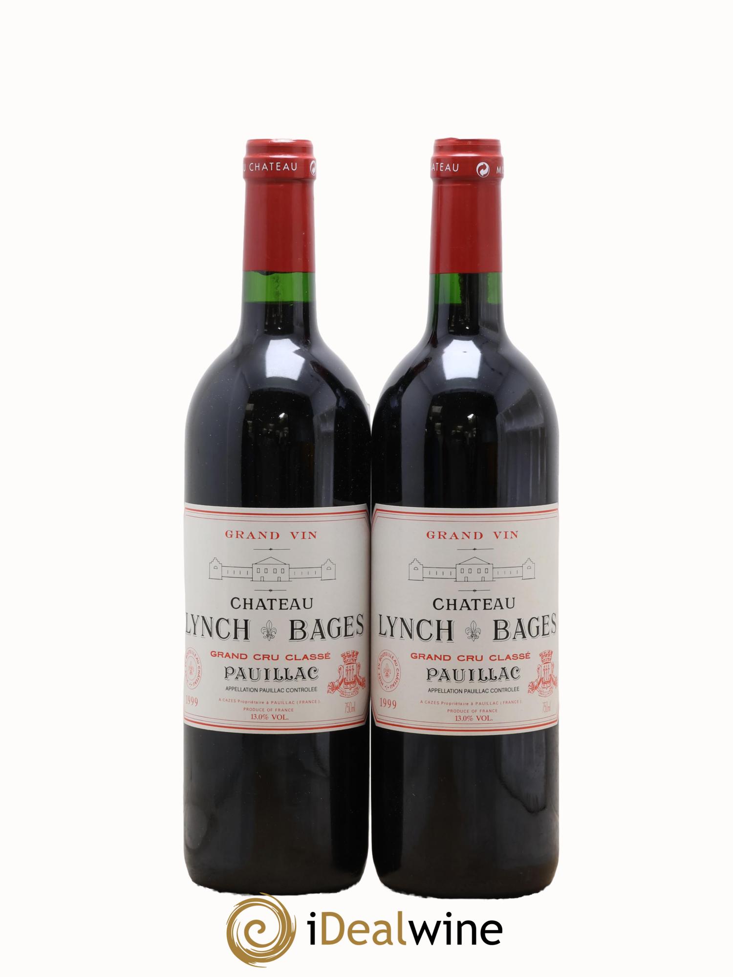 Château Lynch Bages 5ème Grand Cru Classé 1999 - Lot of 2 bottles - 0