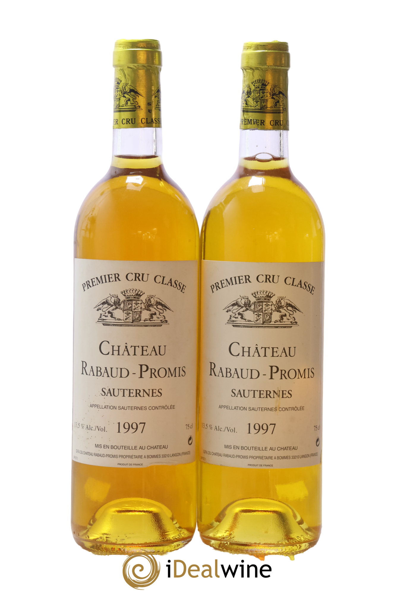 Château Rabaud Promis 1er Grand Cru Classé 1997 - Lot of 2 bottles - 0