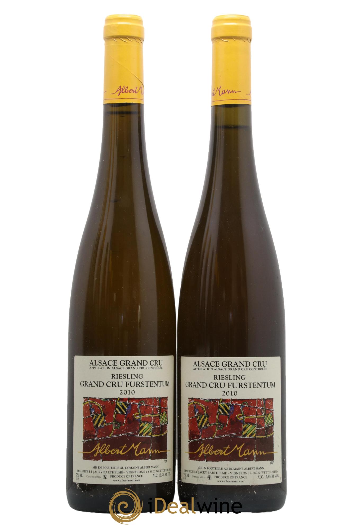 Alsace Riesling Grand Cru Furstentum Albert Mann 2010 - Lot de 2 bouteilles - 0