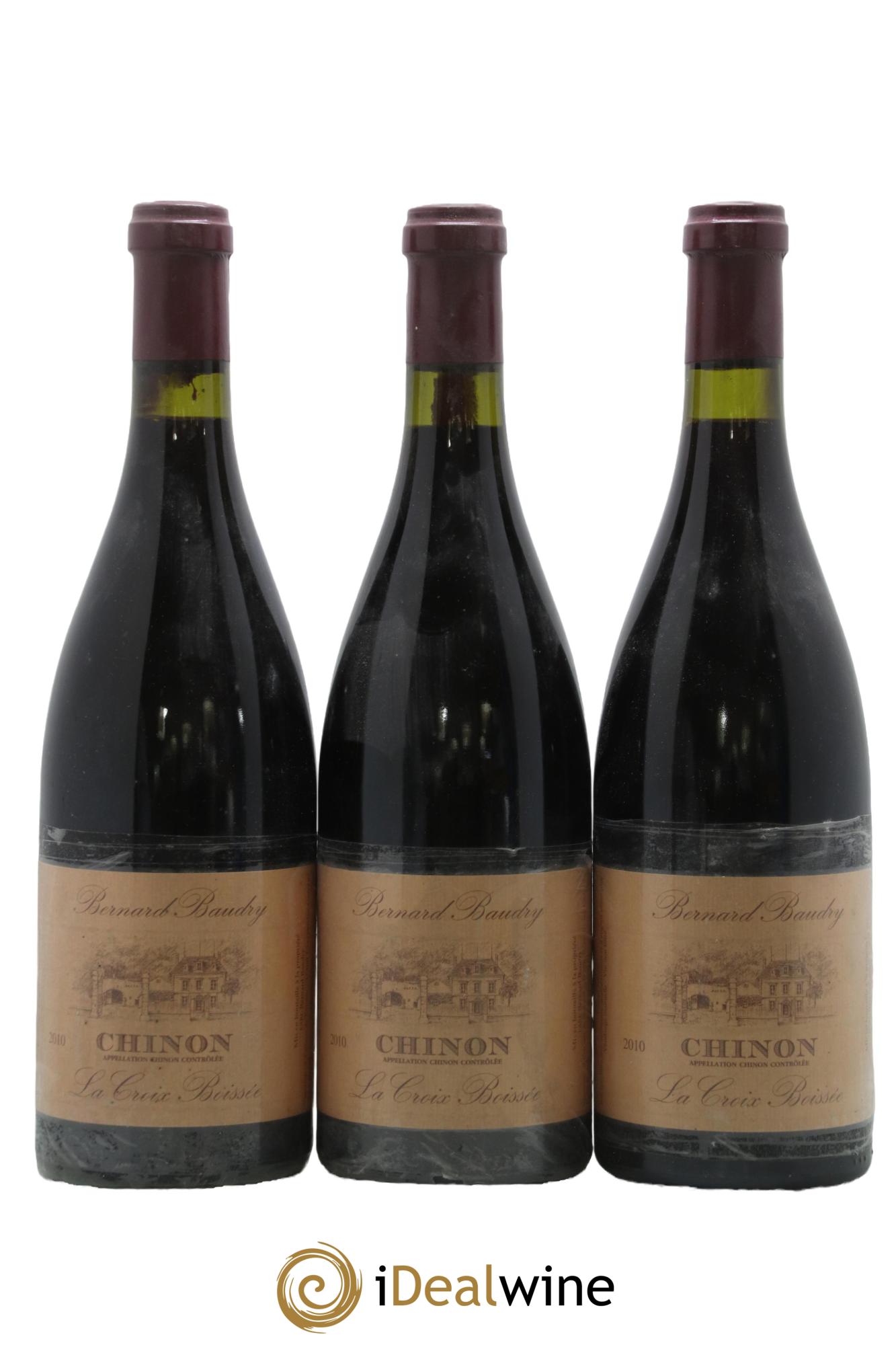Chinon La Croix Boissée Bernard Baudry 2010 - Lotto di 3 bottiglie - 0