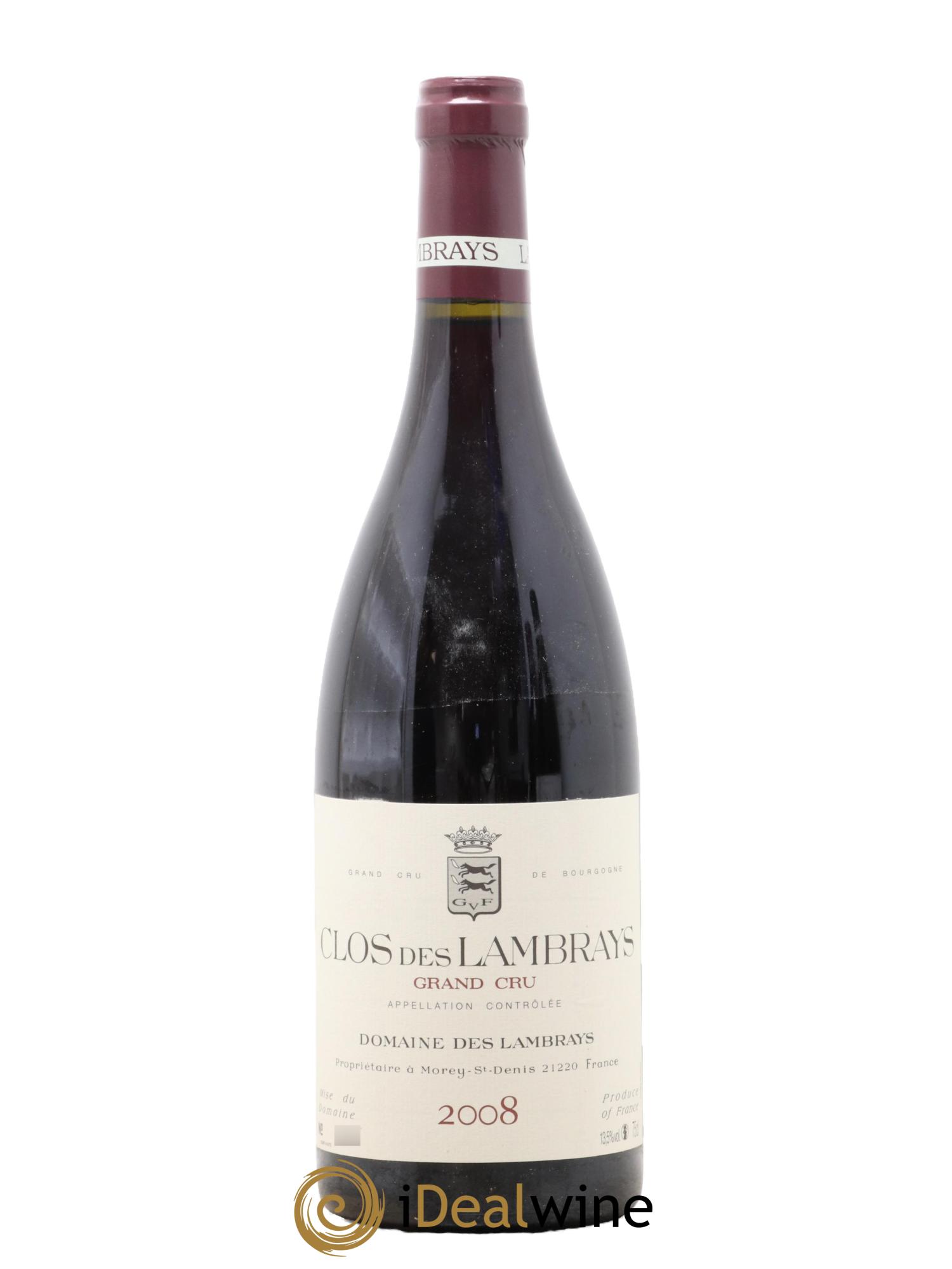 Clos des Lambrays Grand Cru Domaine des Lambrays 2008 - Lot de 1 bouteille - 0