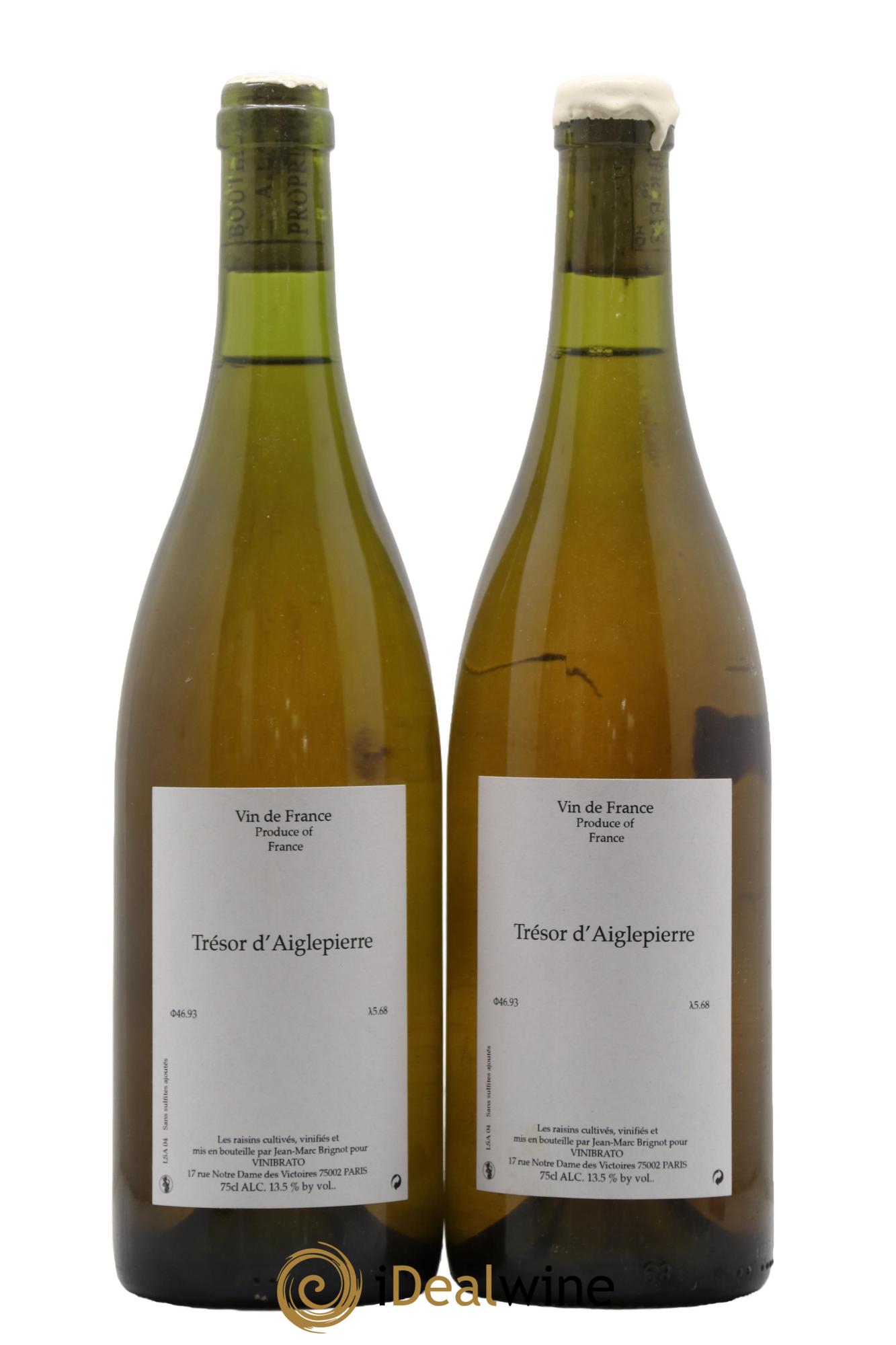 Vin de France Trésor d'Aiglepierre Jean-Marc Brignot 2004 - Lot de 2 bouteilles - 0