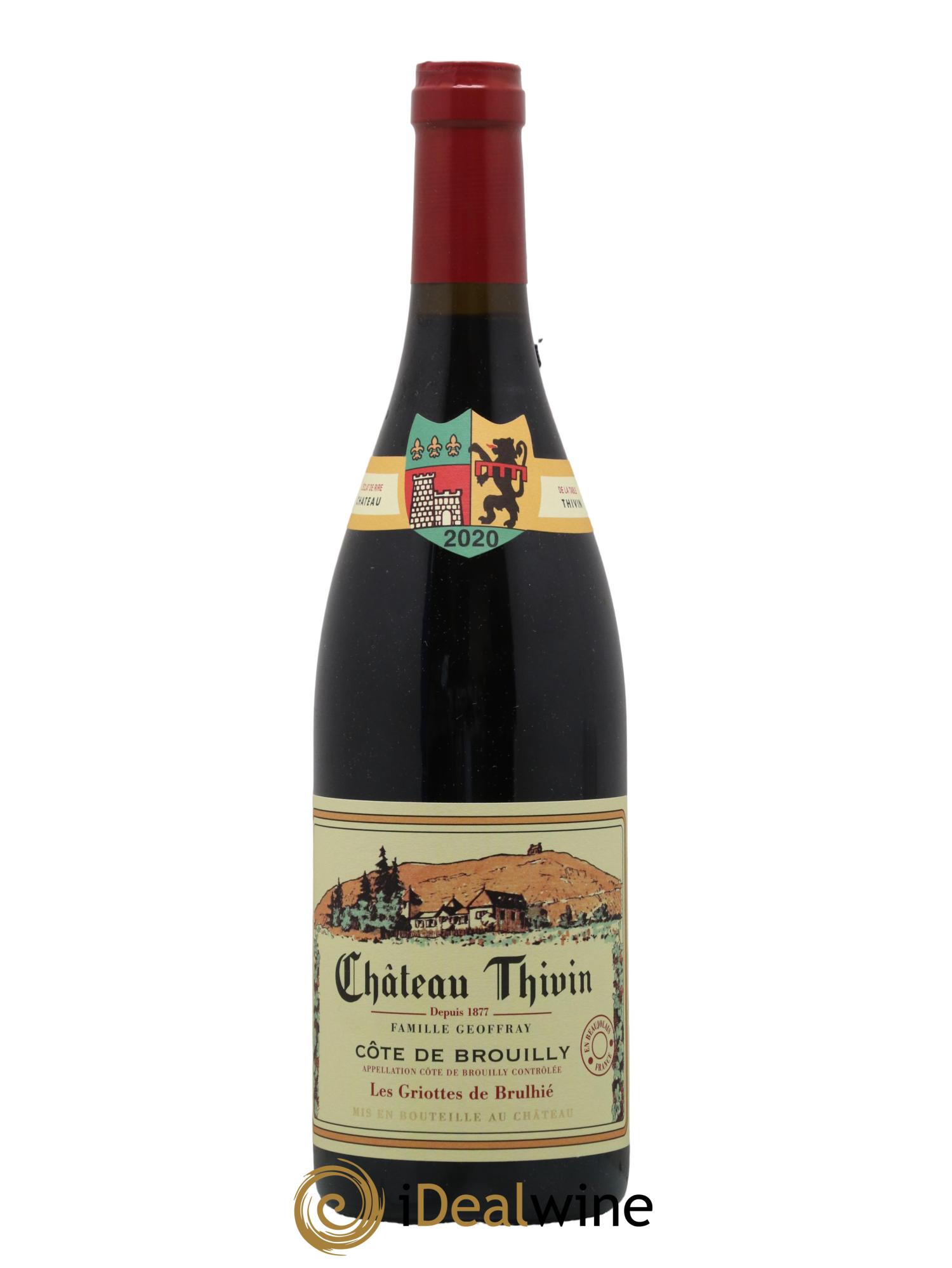 Côte de Brouilly Les Griottes de Brulhié Château Thivin 2020 - Lot de 1 bouteille - 0