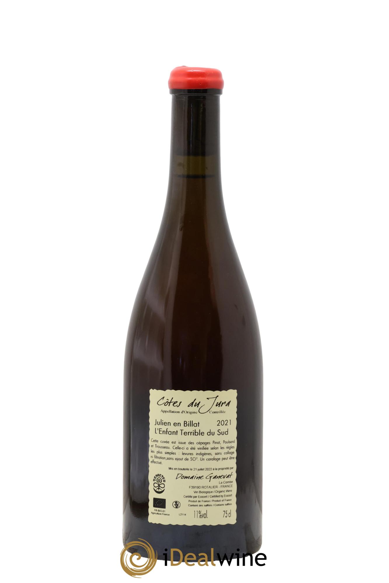 Côtes du Jura Julien en Billat l'enfant terrible du Sud Jean-François Ganevat (Domaine) 2021 - Posten von 1 Flasche - 1