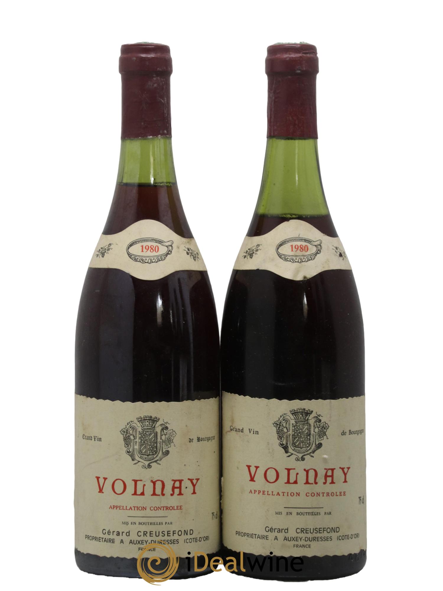 Volnay Creusefond 1980 - Posten von 2 Flaschen - 0