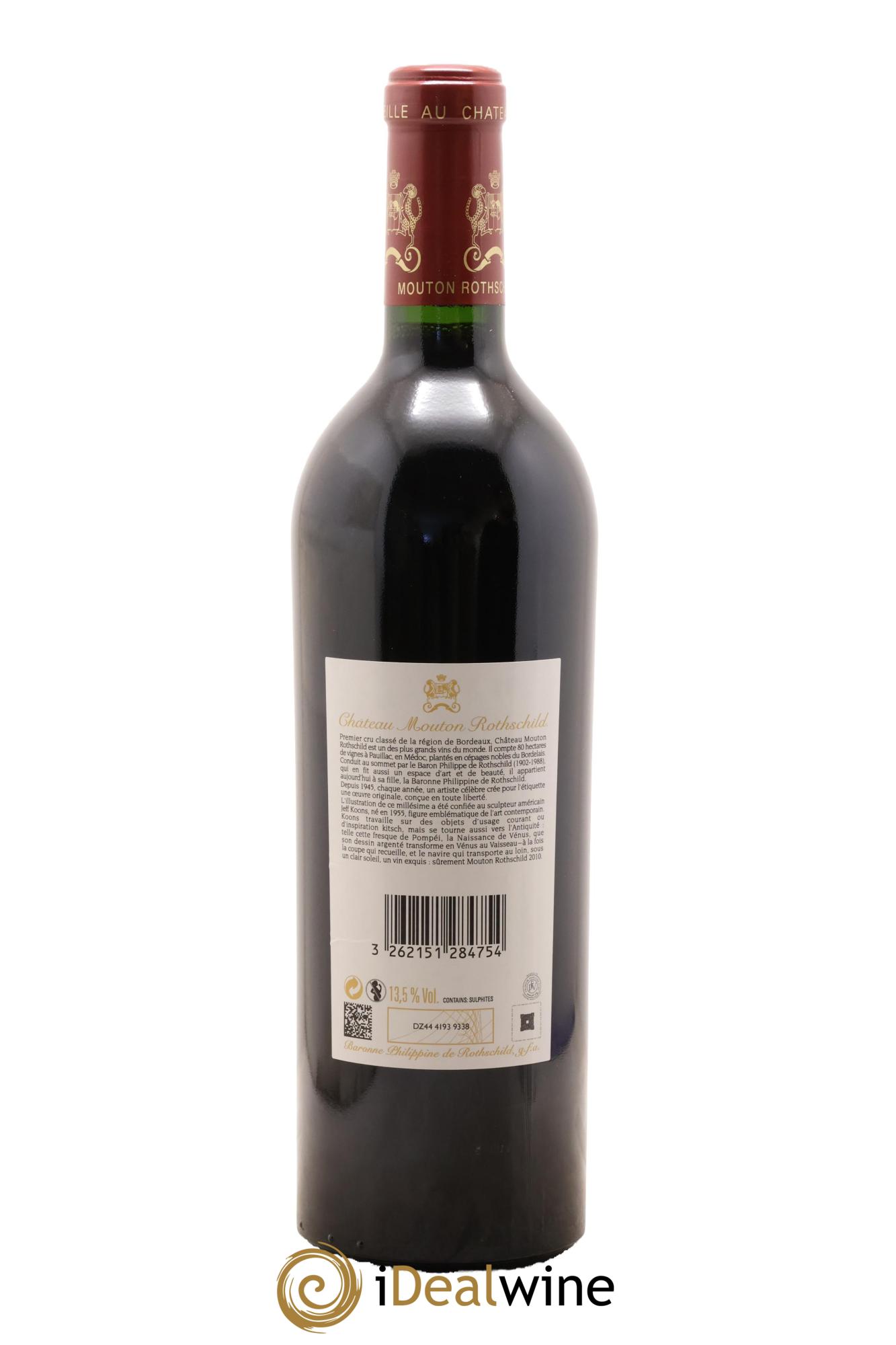 Château Mouton Rothschild 1er Grand Cru Classé 2010 - Lot de 1 bouteille - 1