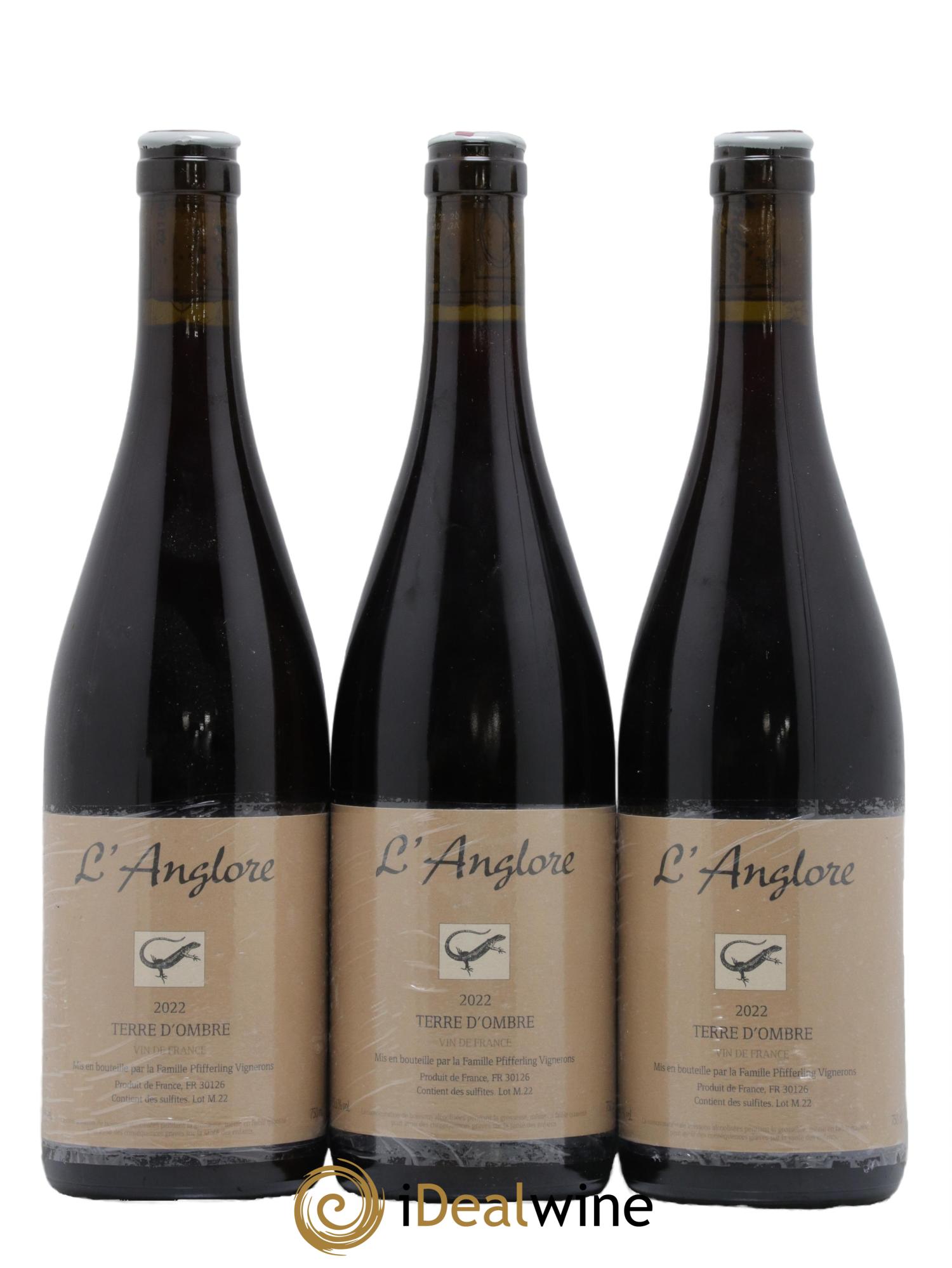 Vin de France Terre d'Ombre L'Anglore 2022 - Lot de 3 bouteilles - 0