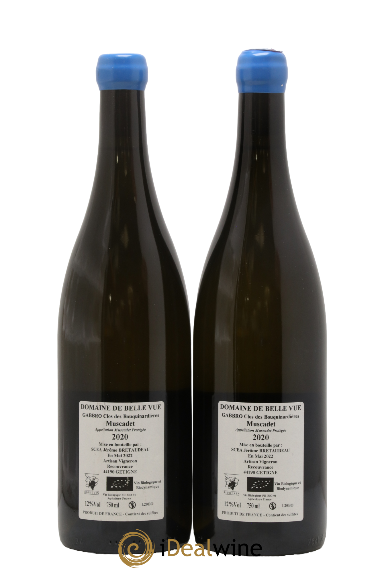 Muscadet-Sèvre-et-Maine Gabbro Jérôme Bretaudeau - Domaine de Bellevue 2020 - Lot de 2 bouteilles - 1